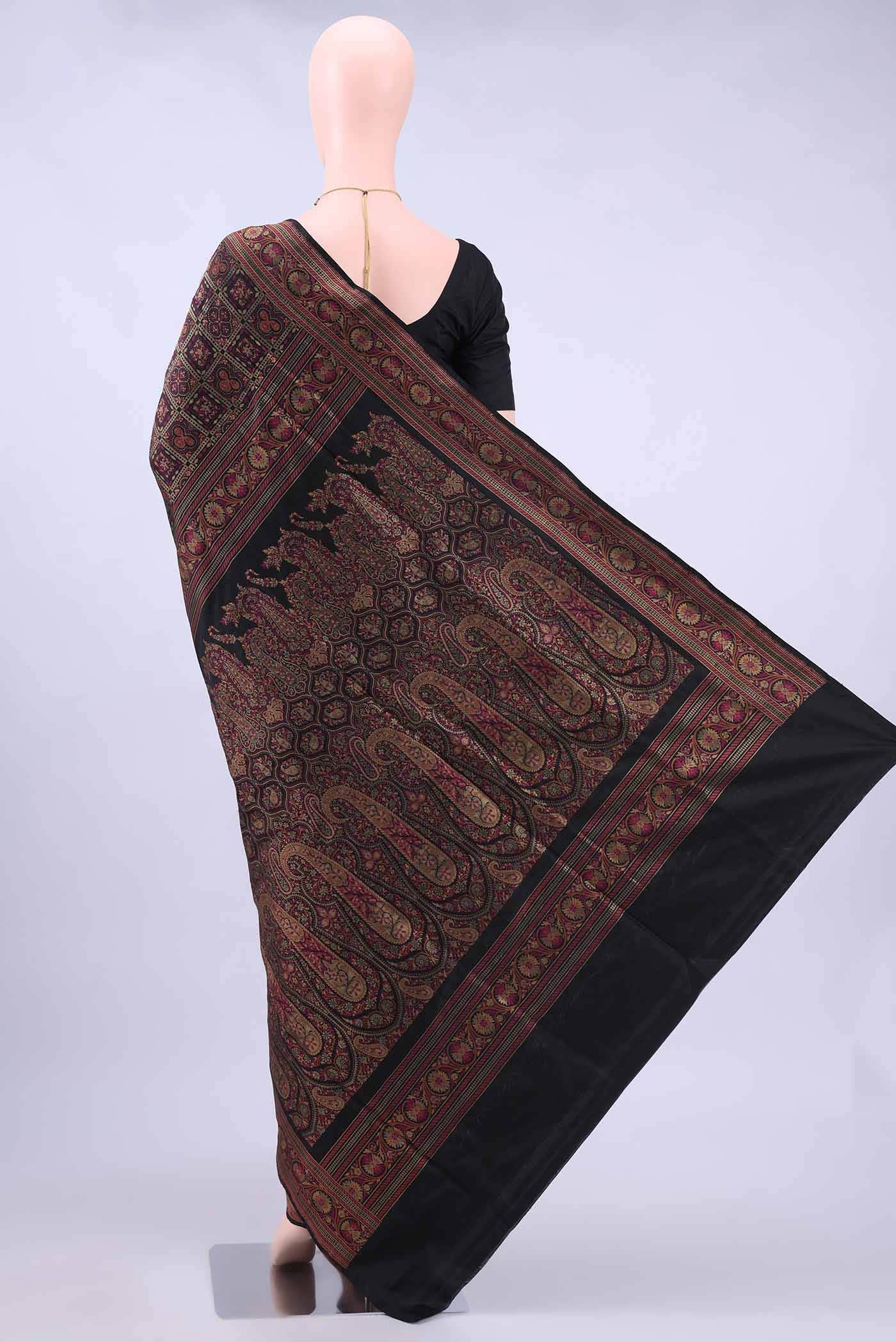 Black Banarasi Jamavar Saree