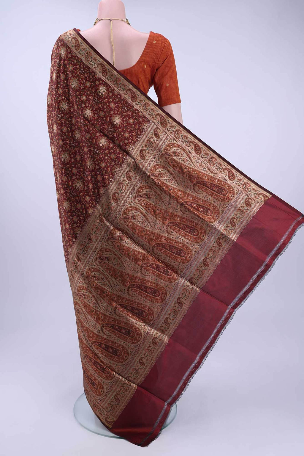 Brown Baluchari Silk Saree