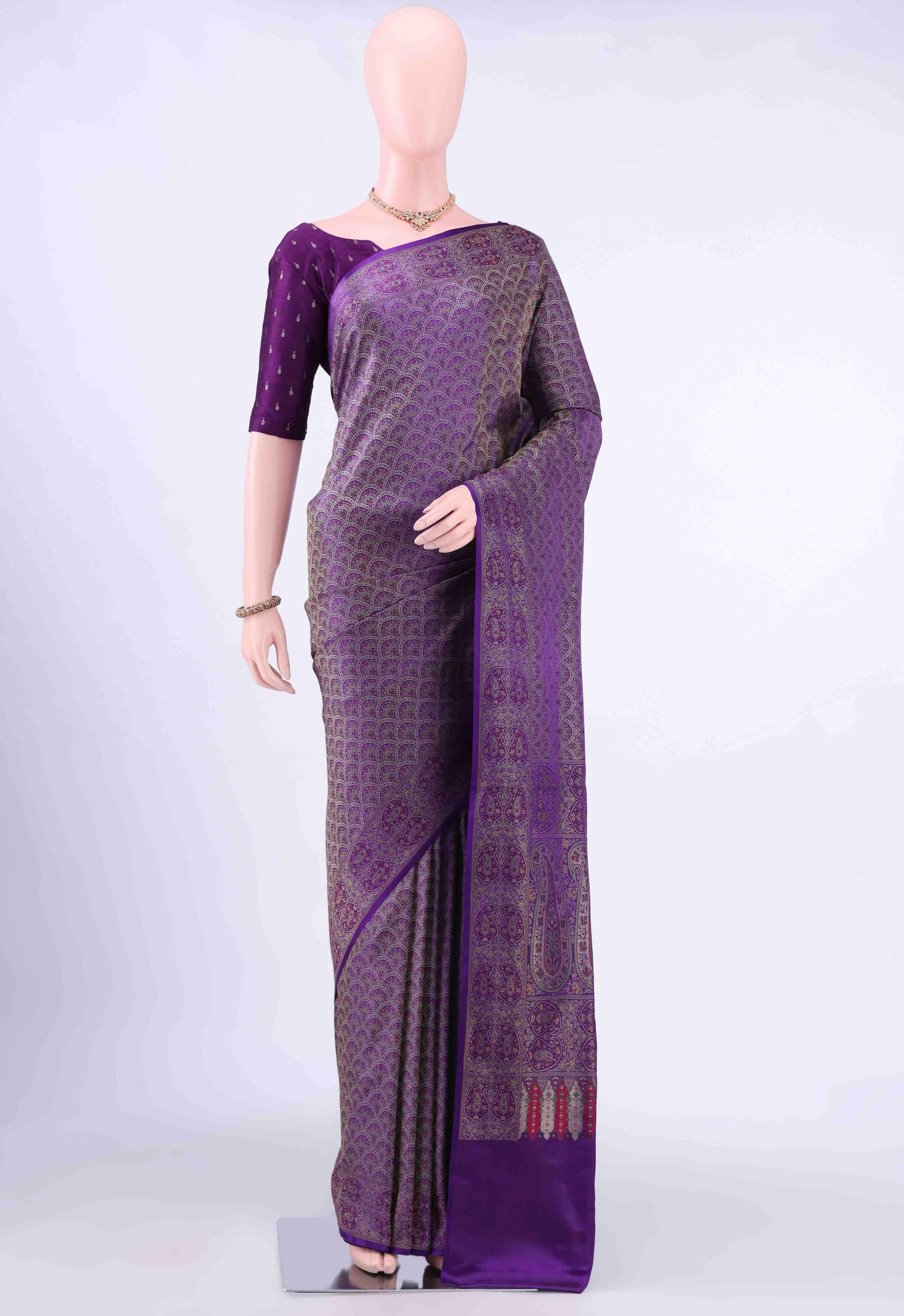 Purple Banarasi Saree
