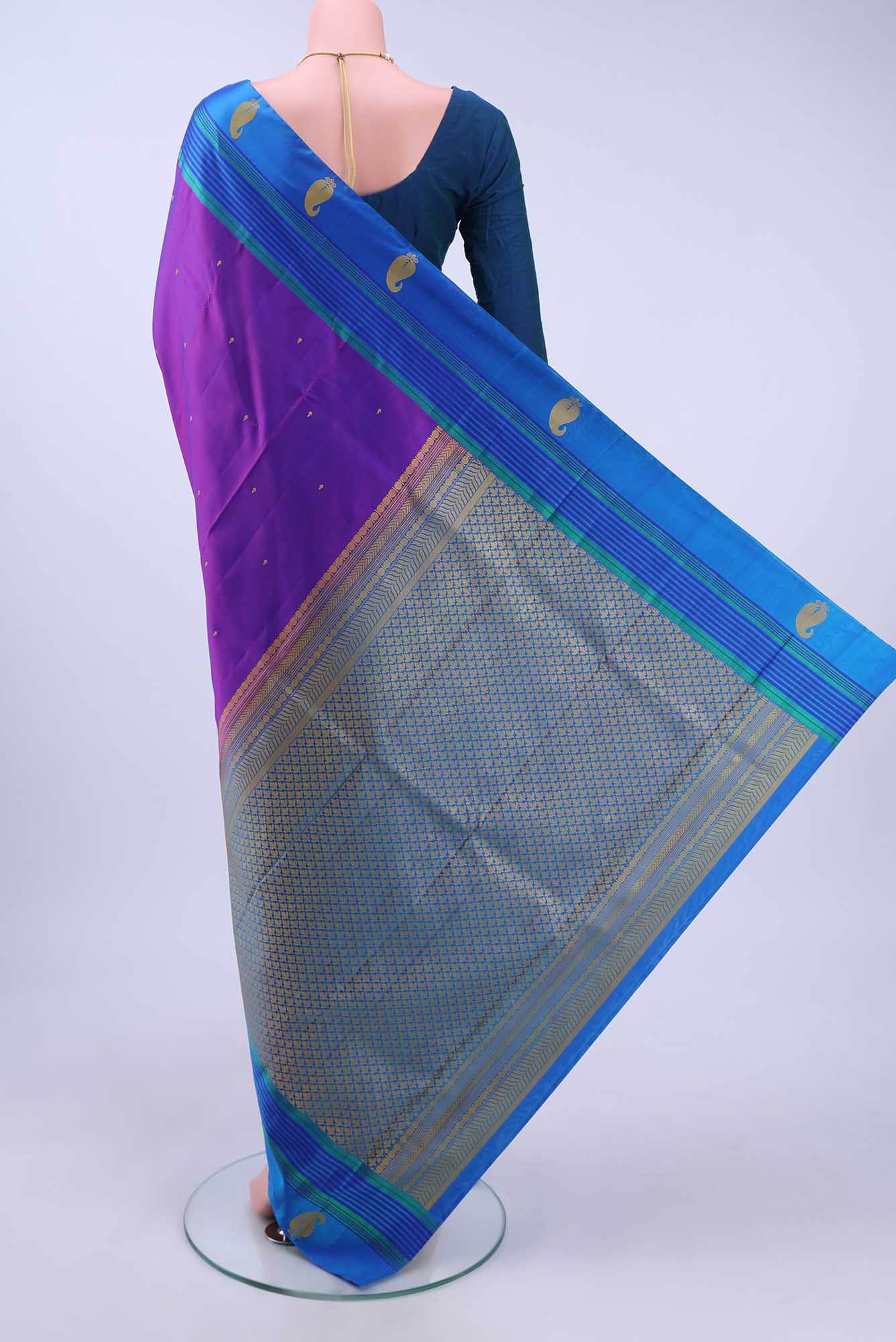 Purple Nangavalli Silk [ Salem ] Saree