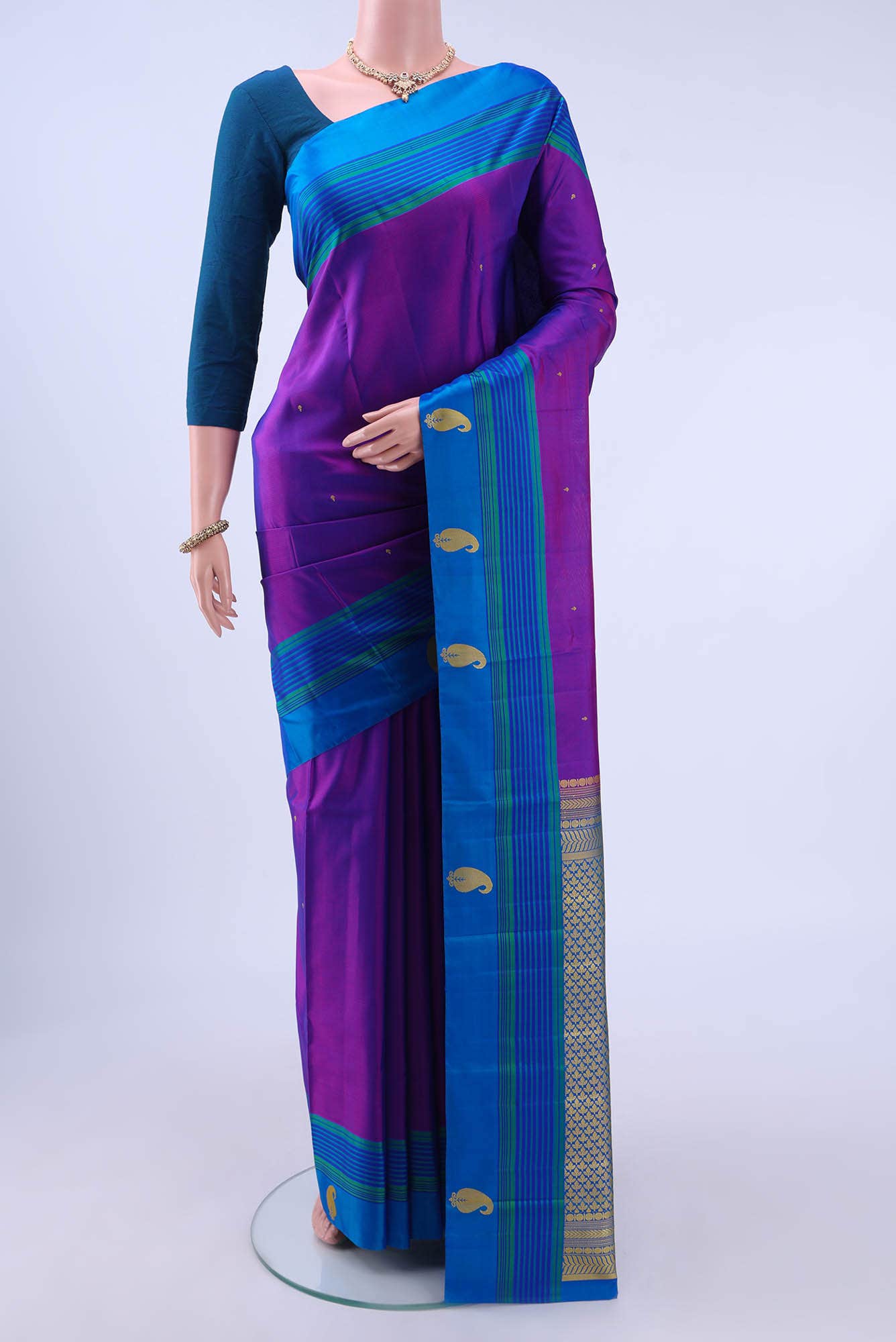 Purple Nangavalli Silk [ Salem ] Saree