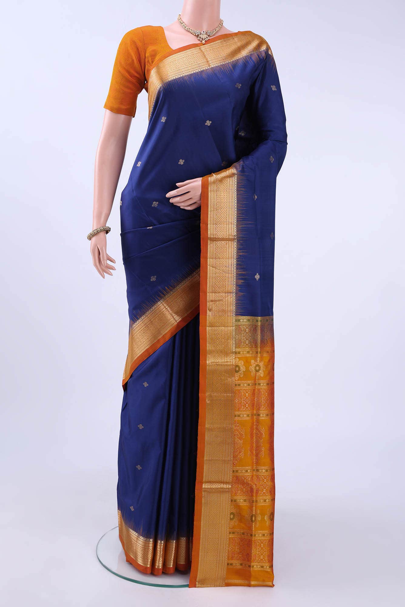 Navy Blue Soft Silk Saree