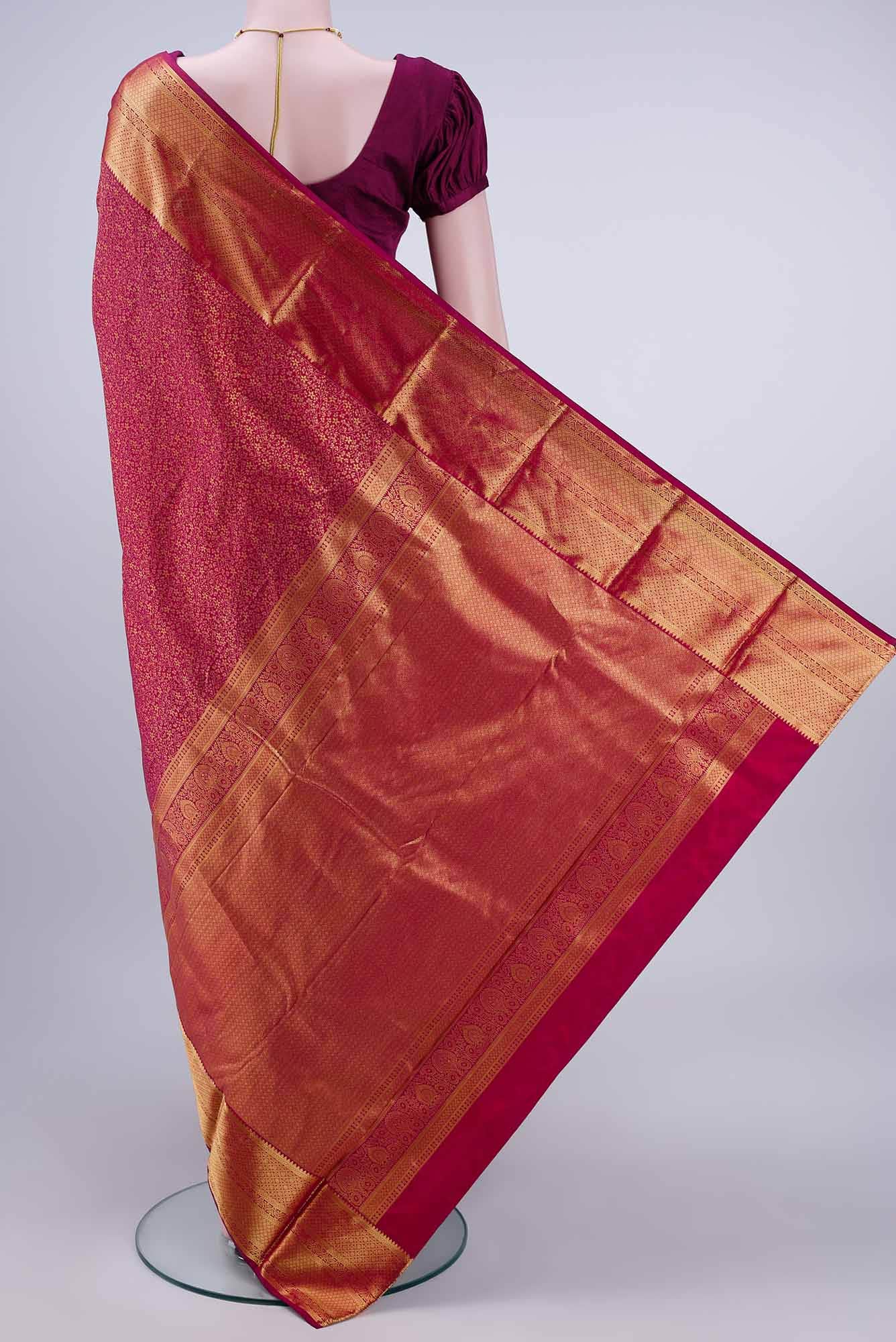 Maroon Bangalore Silk Saree