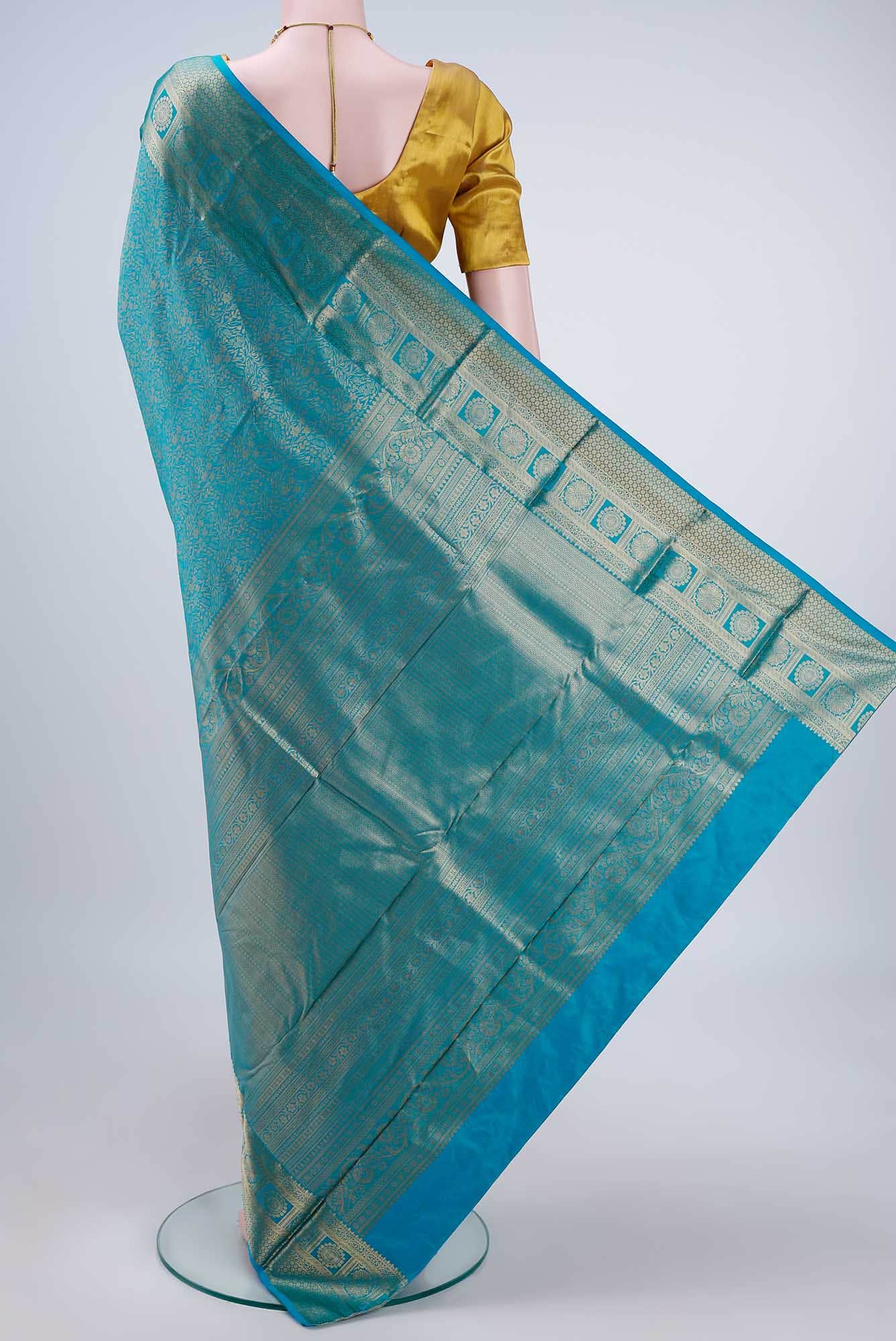 Blue Kanchipuram Saree