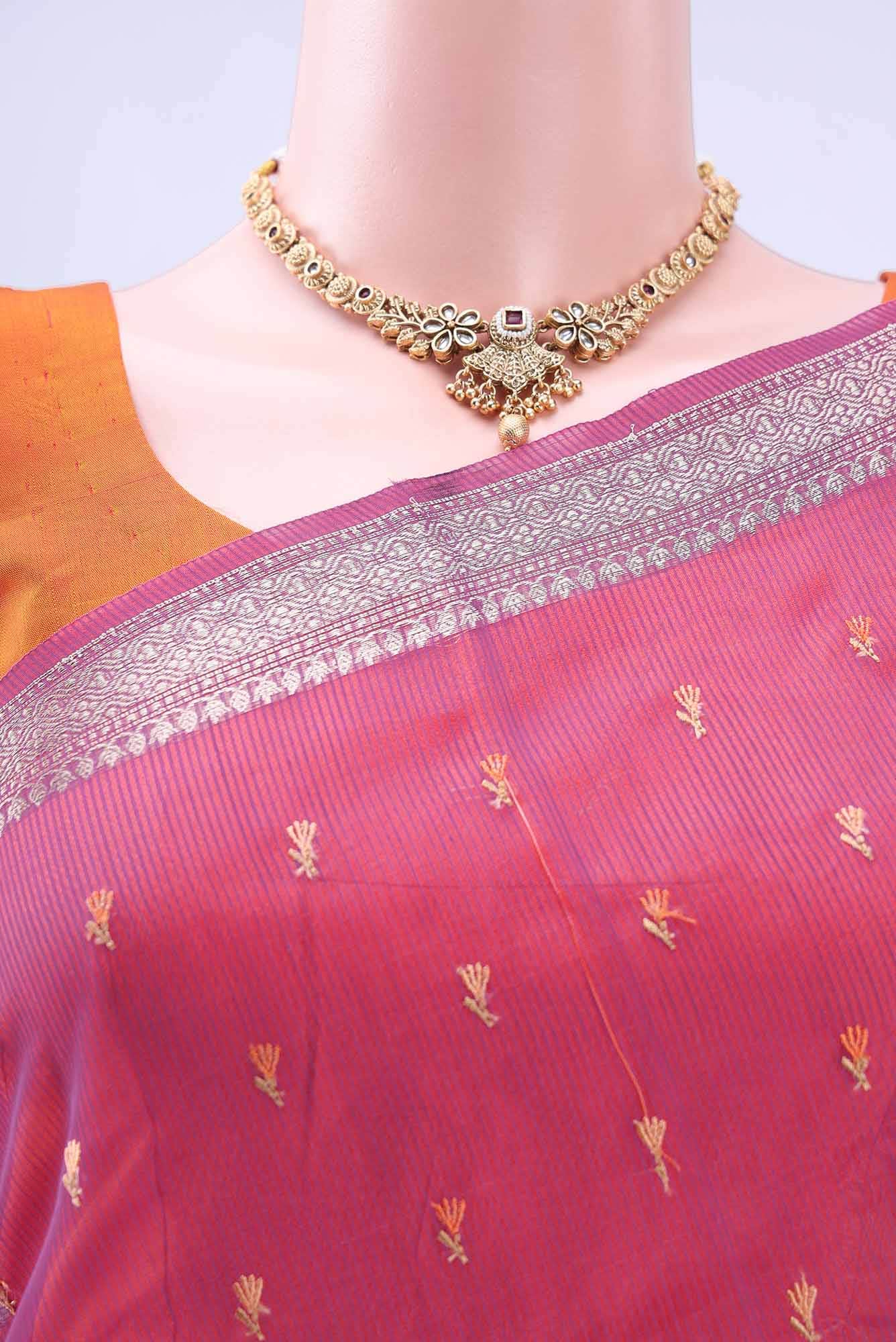 Magenta Kota Cotton Saree