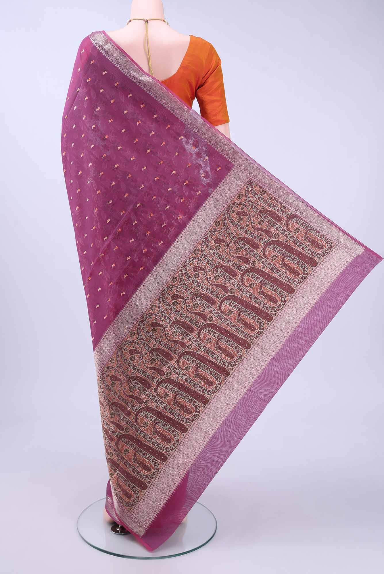 Magenta Kota Cotton Saree
