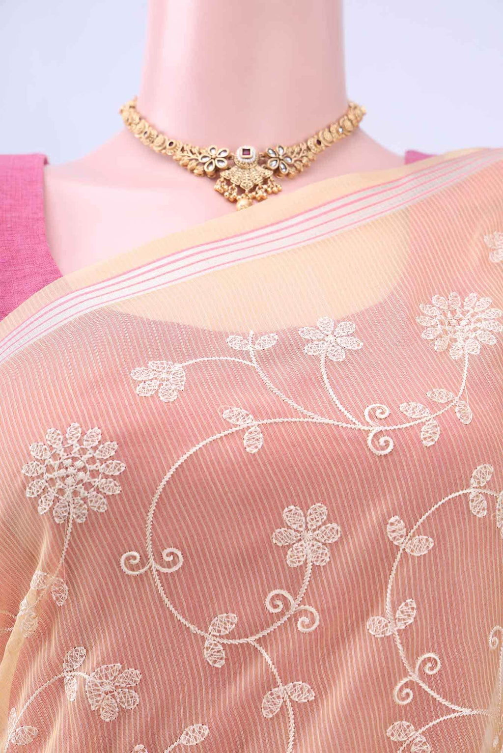 Cream Kota Cotton Saree