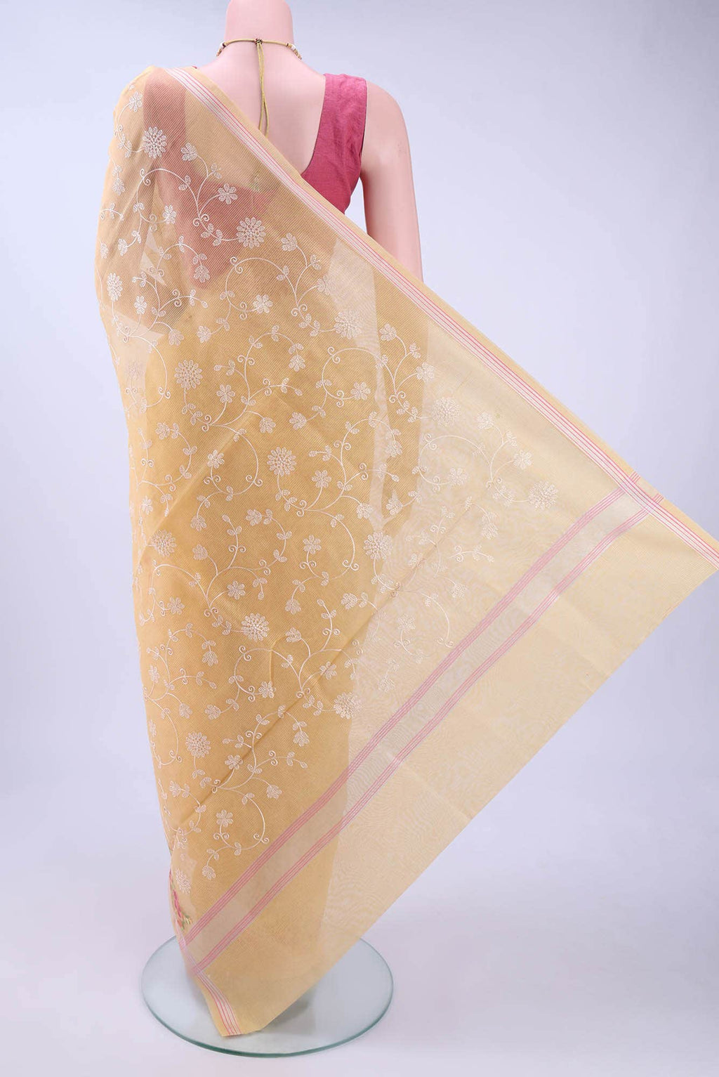 Cream Kota Cotton Saree