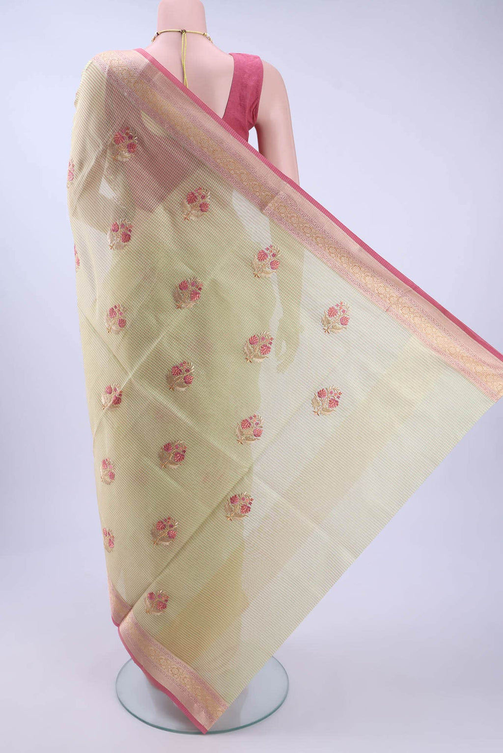 Pista Green Kota Cotton Saree