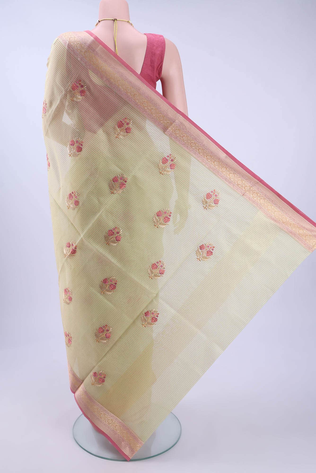 Pista Green Kota Cotton Saree