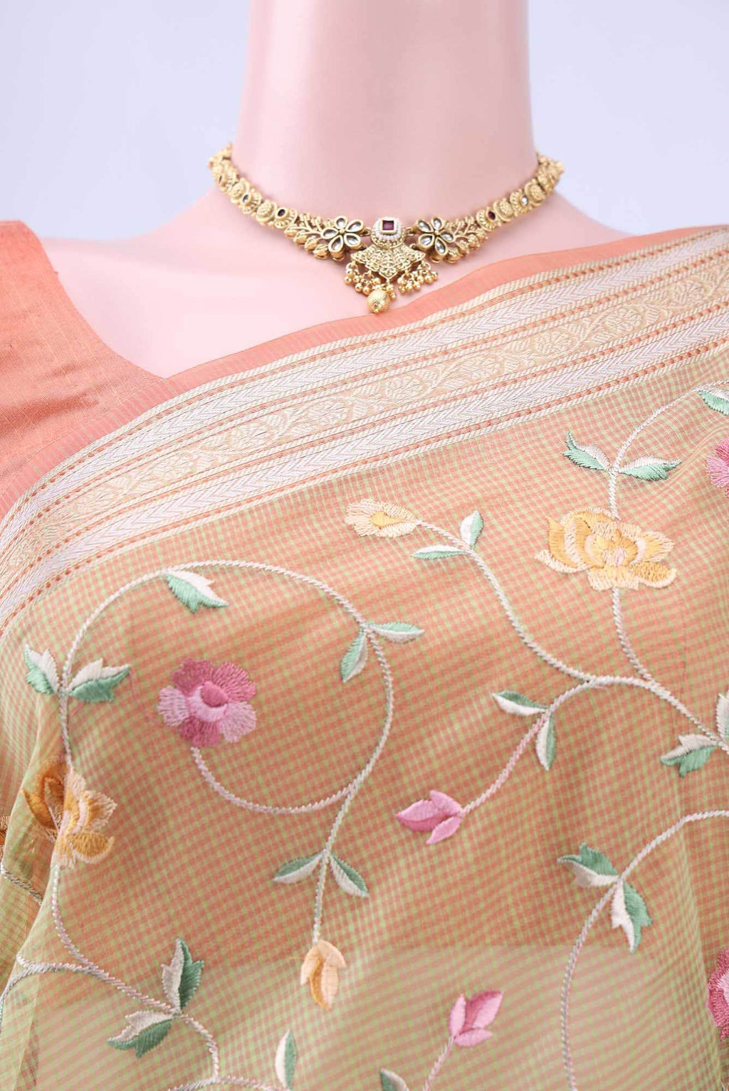 Pista Green Kota Cotton Saree