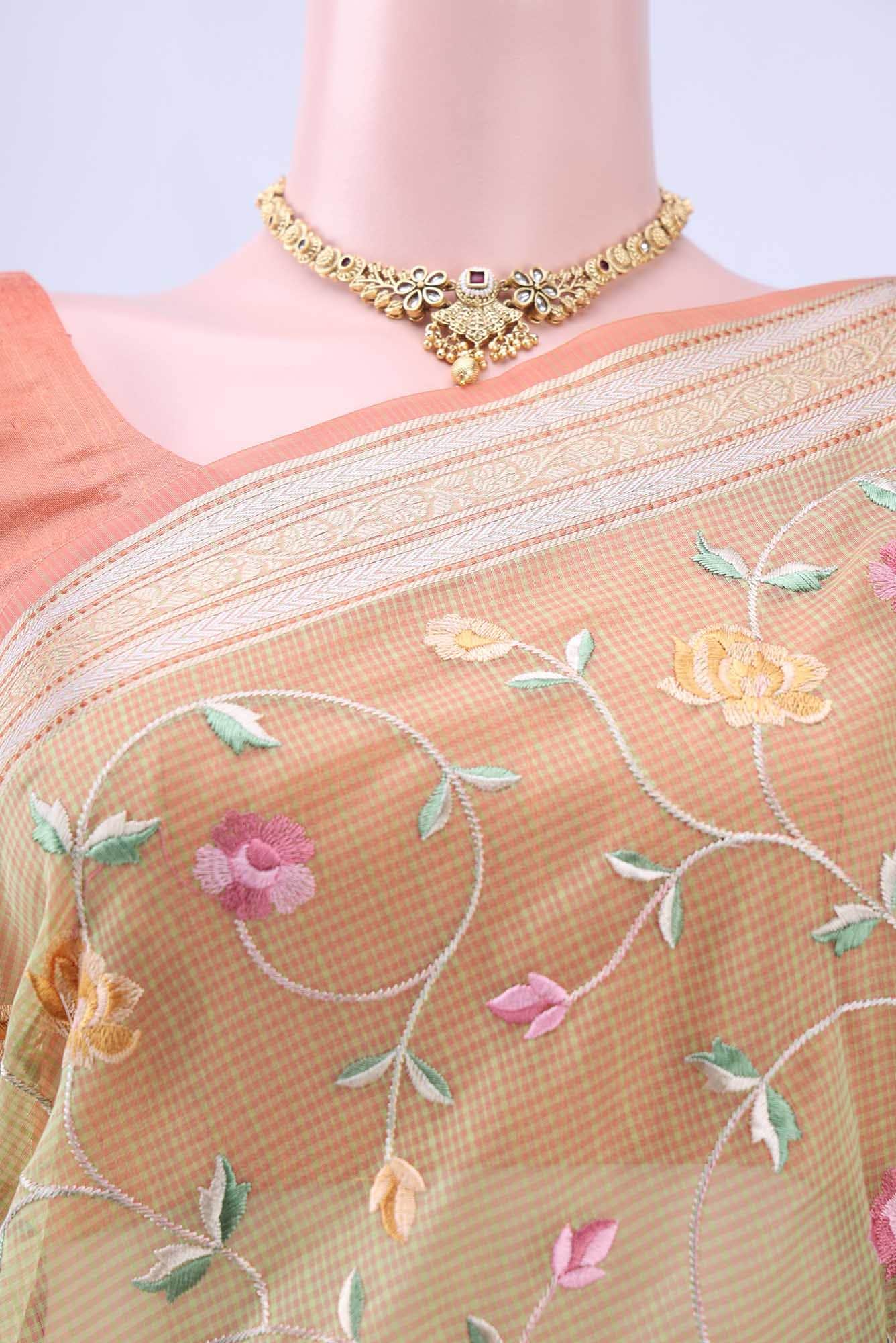 Pista Green Kota Cotton Saree