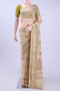 Beige Kota Cotton Saree