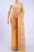 Mustard Kota Cotton Saree