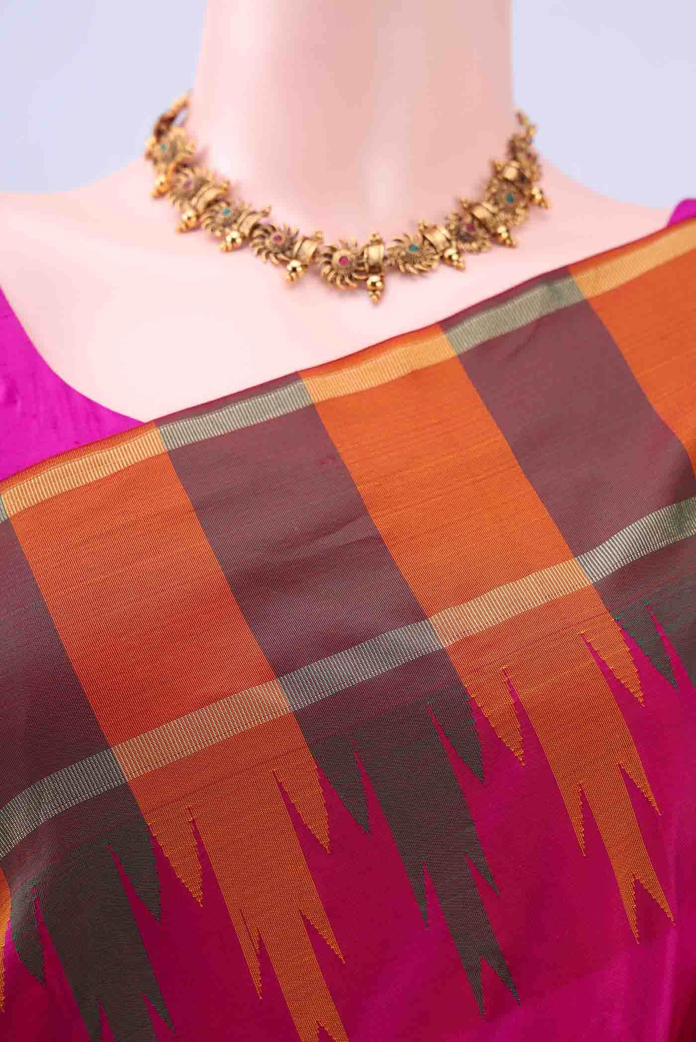 Rani Pink Blended Bangalore Silk Saree