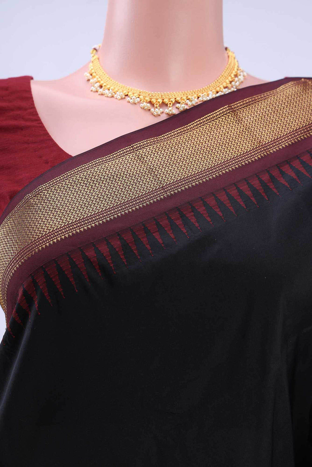 Black Blended Bangalore Silk Saree