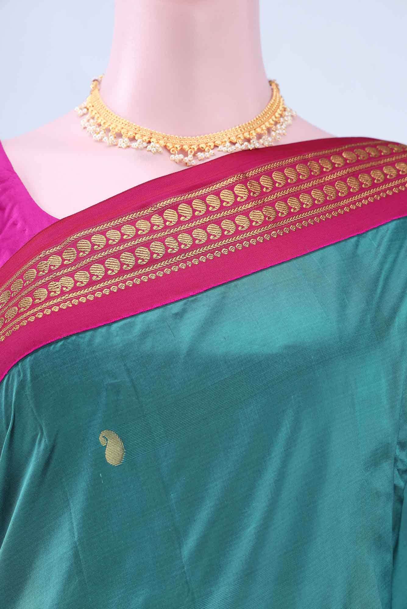 Maya Blue Blended Bangalore Silk Saree