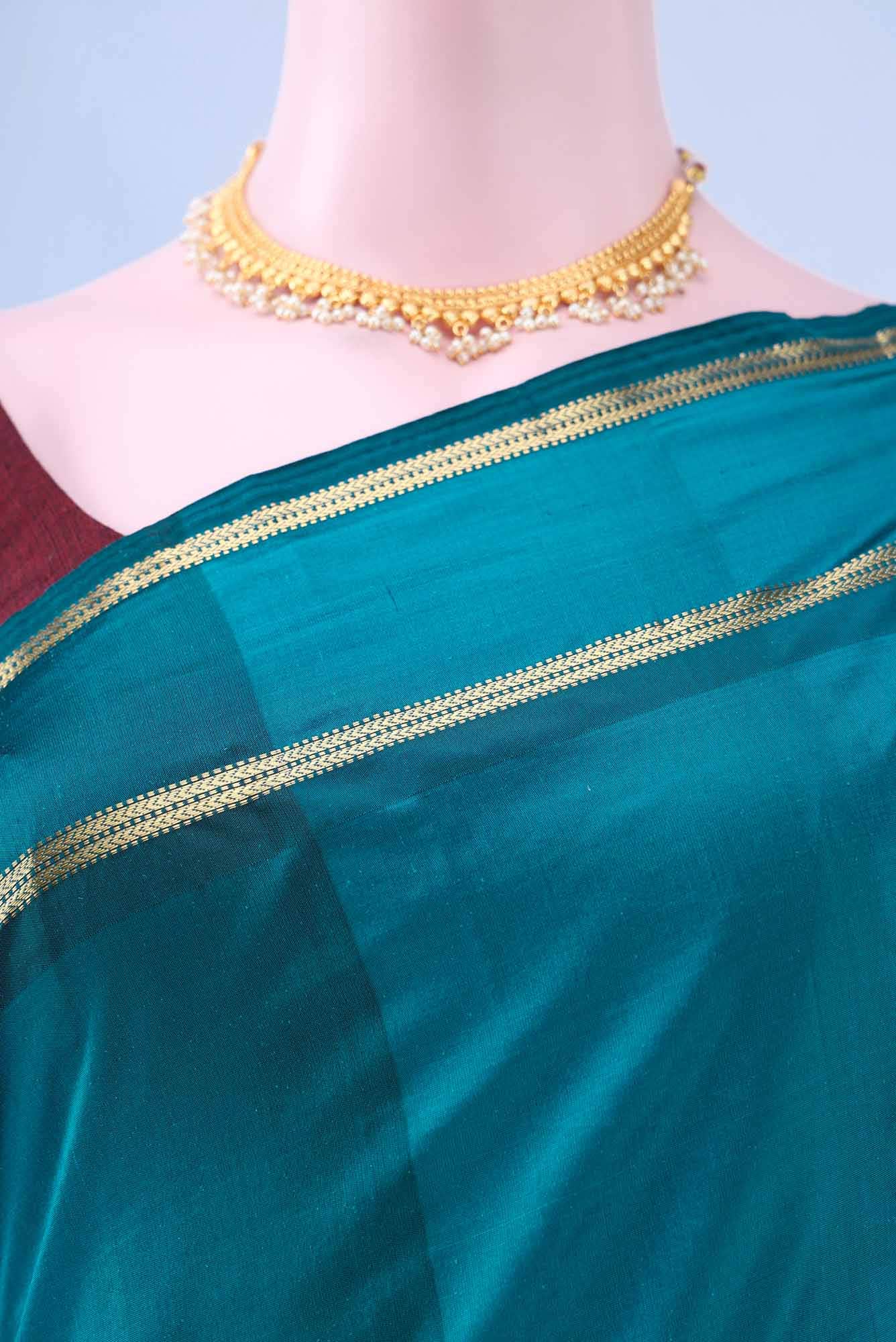 Blue Blended Bangalore Silk Saree