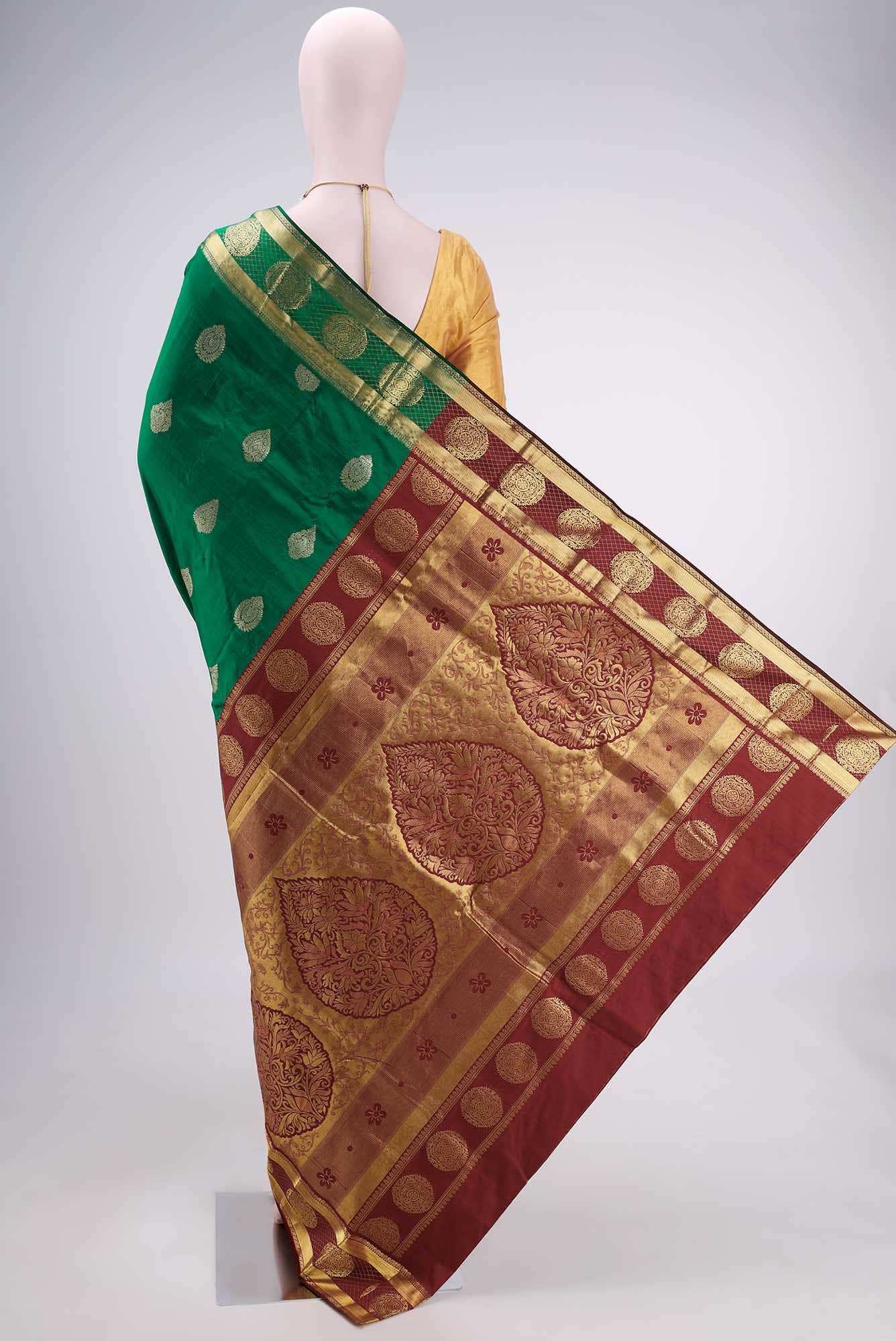 Green Blended Bangalore Silk - kadyal Saree