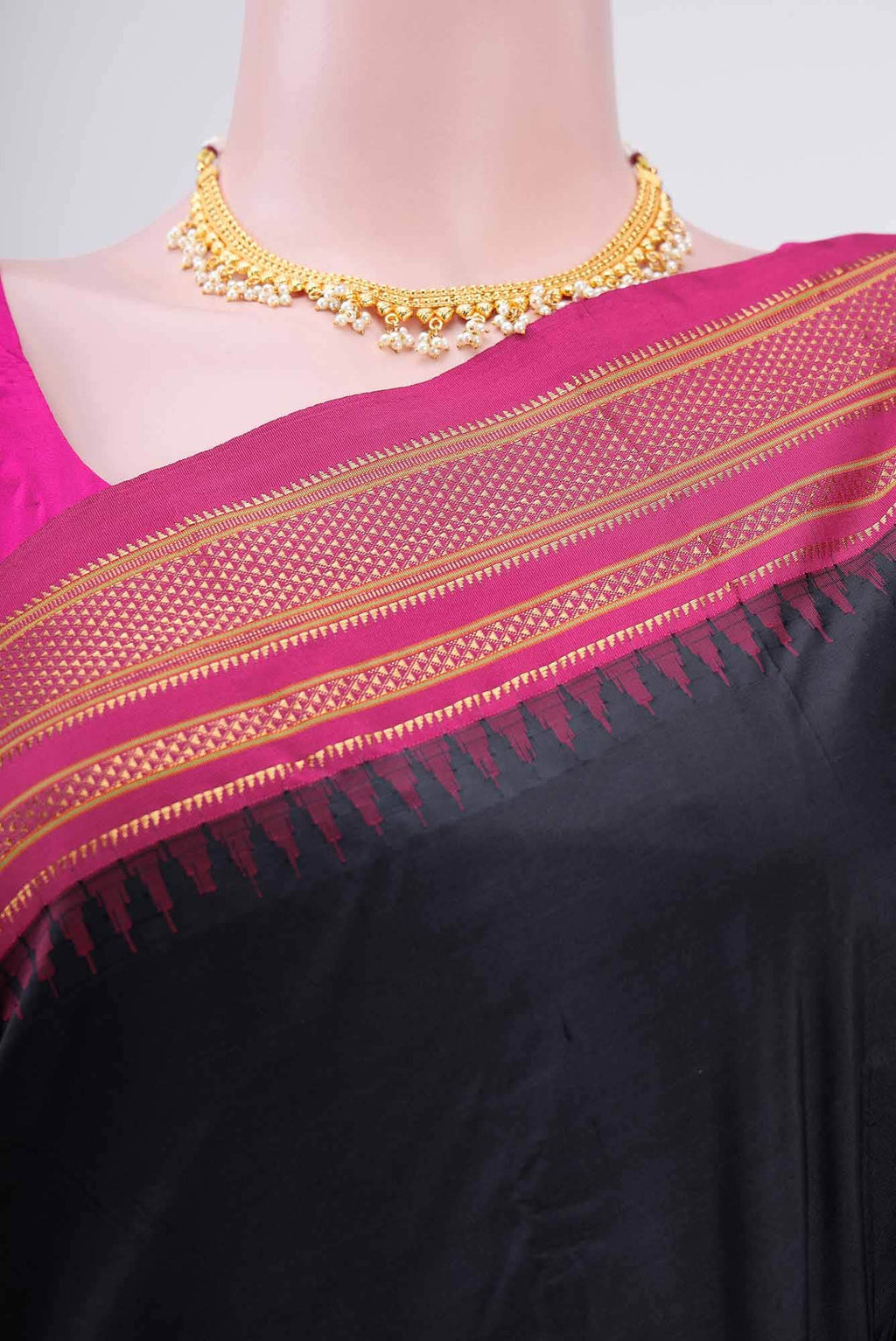 Black Blended Bangalore Silk - kadyal Saree