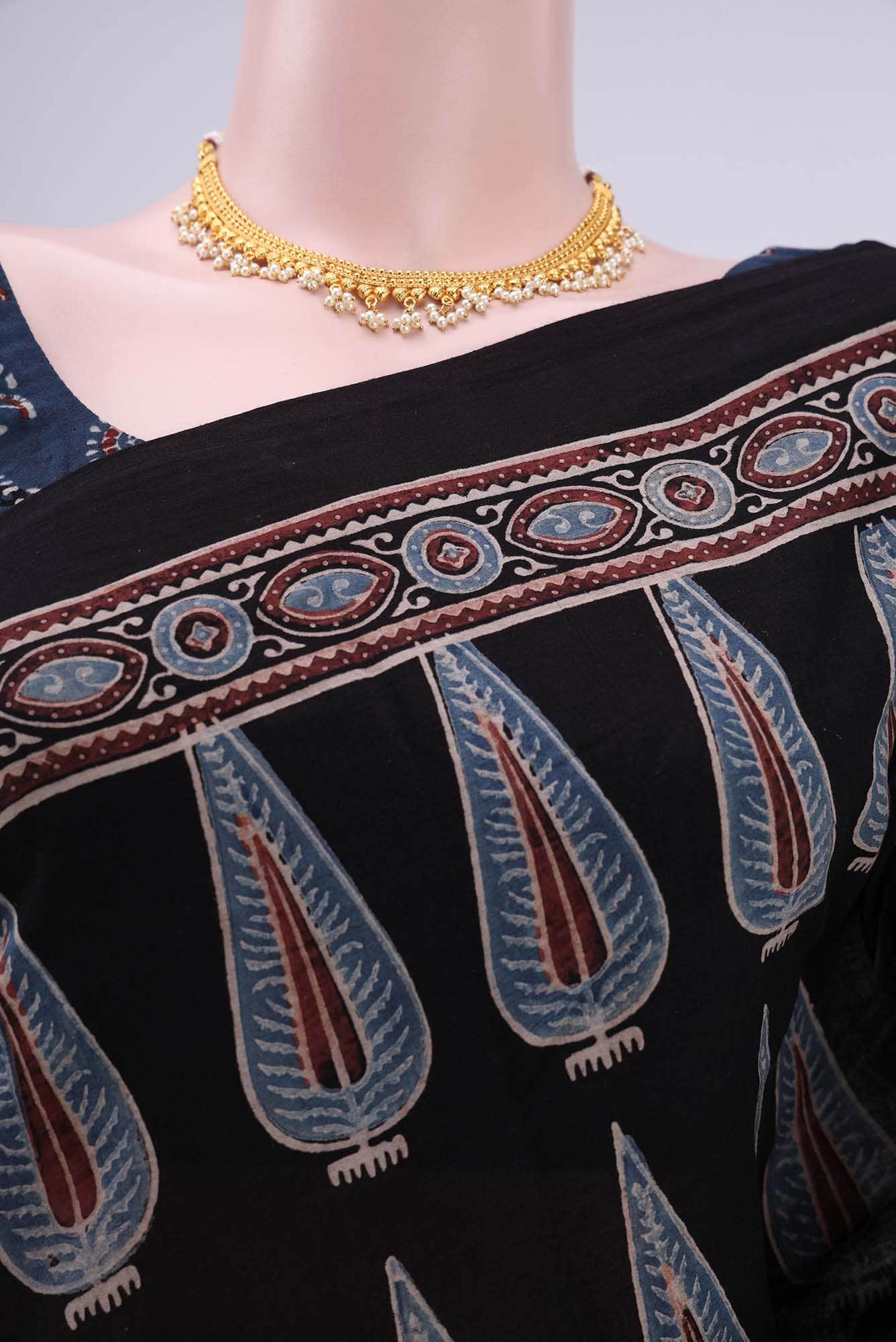 Black Cotton Saree