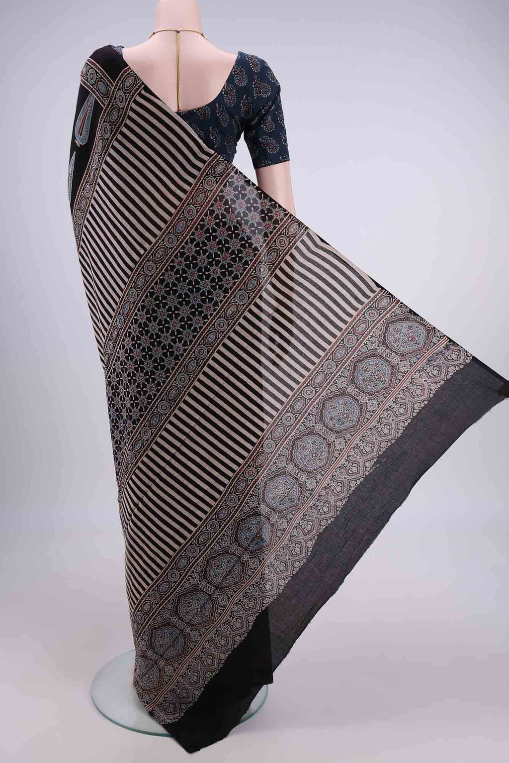Black Cotton Saree