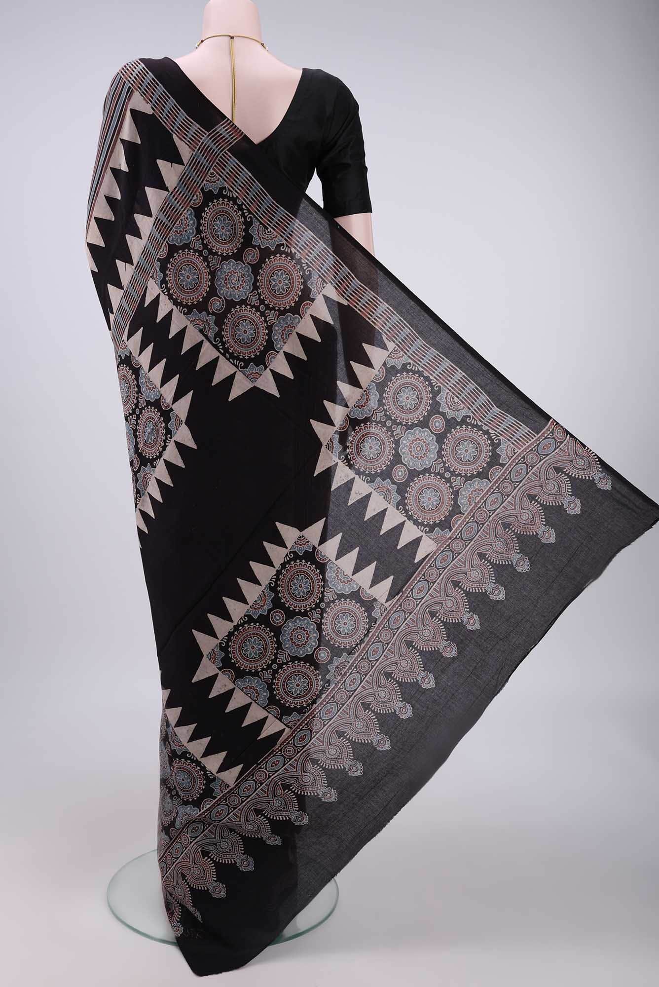 Black Cotton Saree