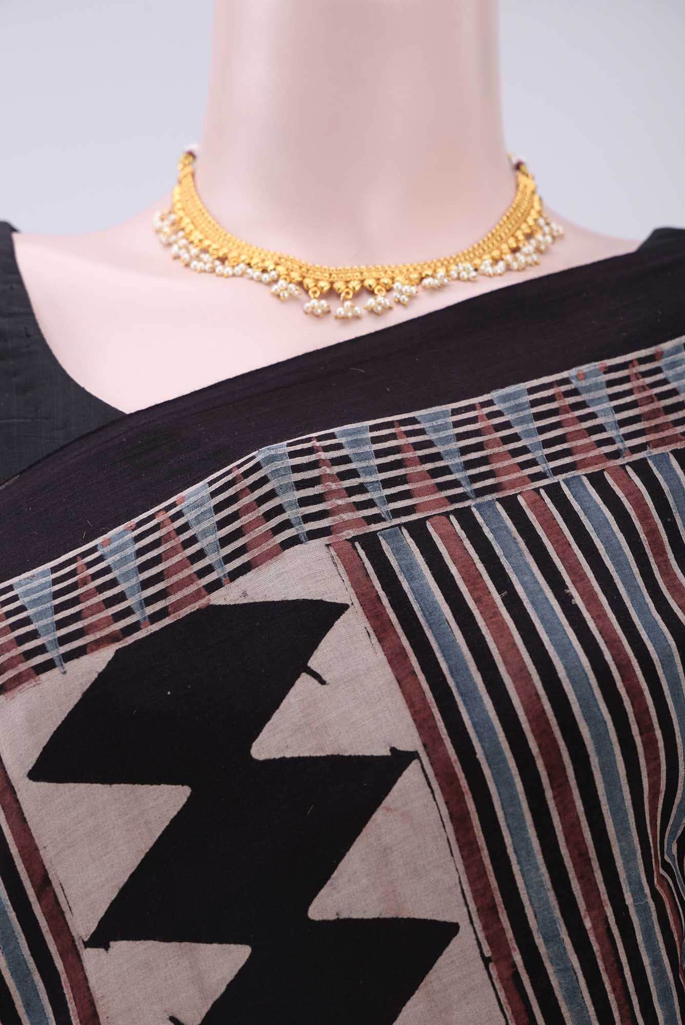 Black Cotton Saree