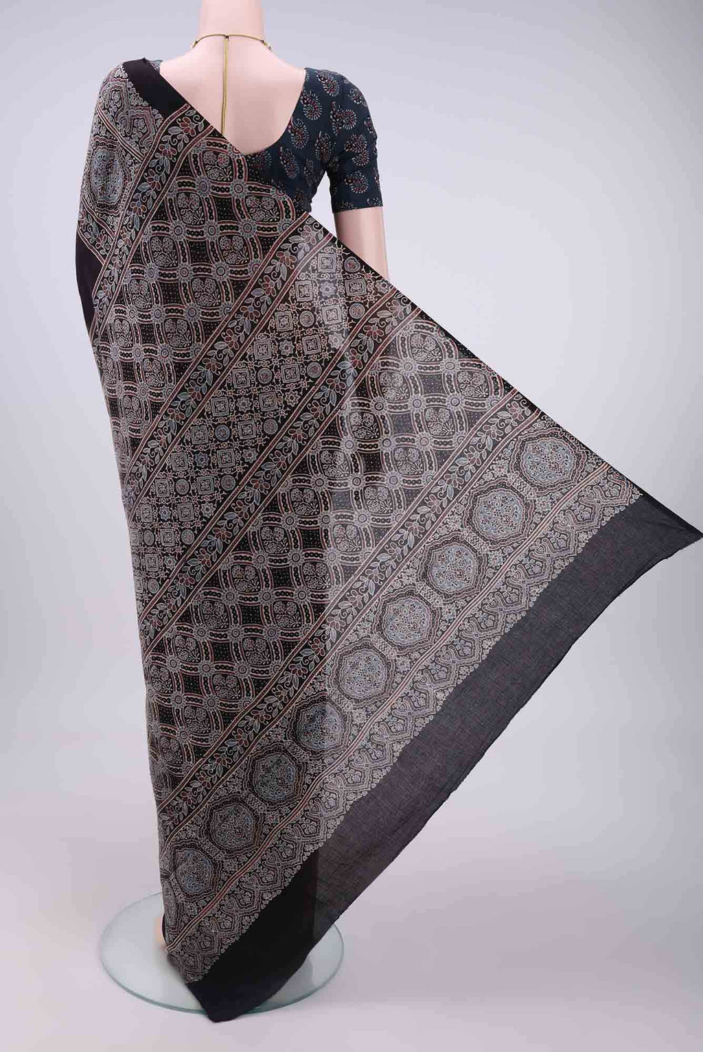 Black Cotton Saree