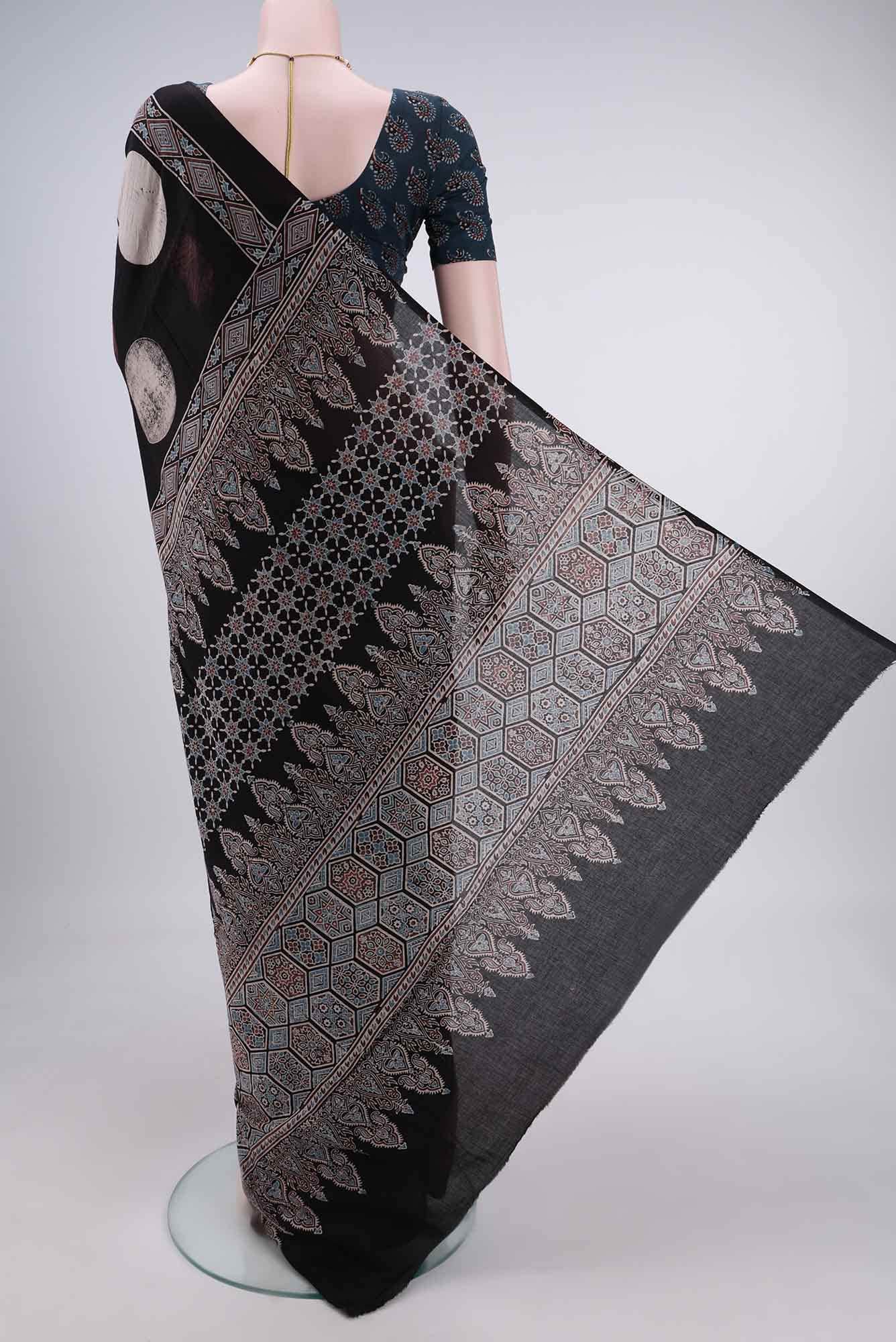 Black Cotton Saree
