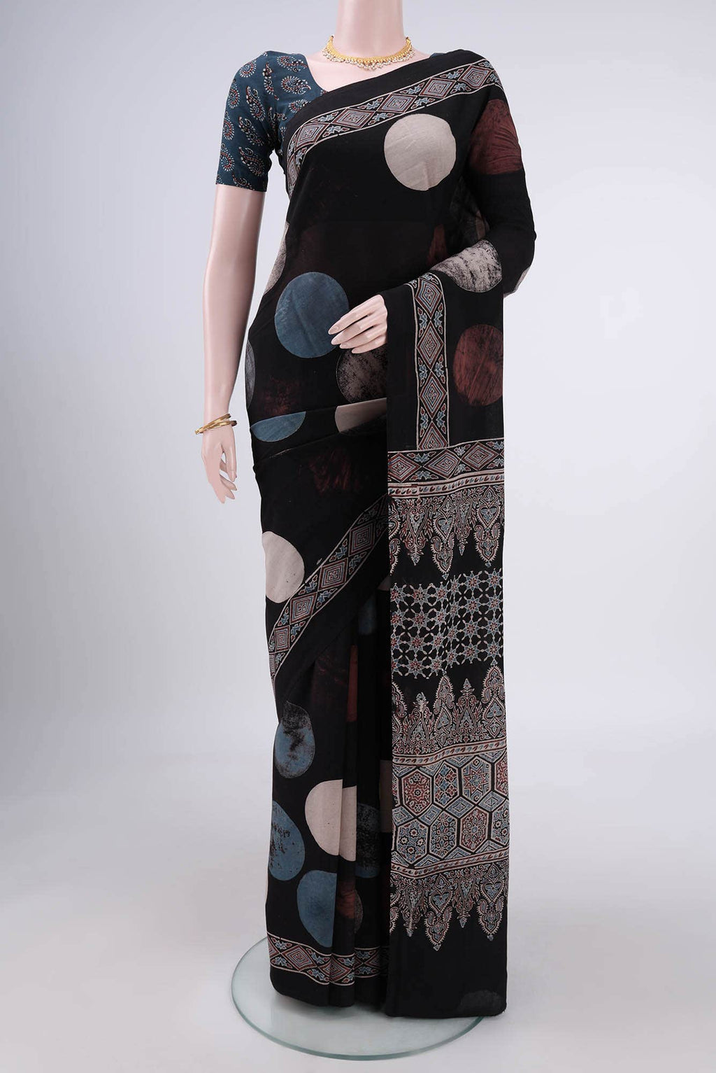 Black Cotton Saree