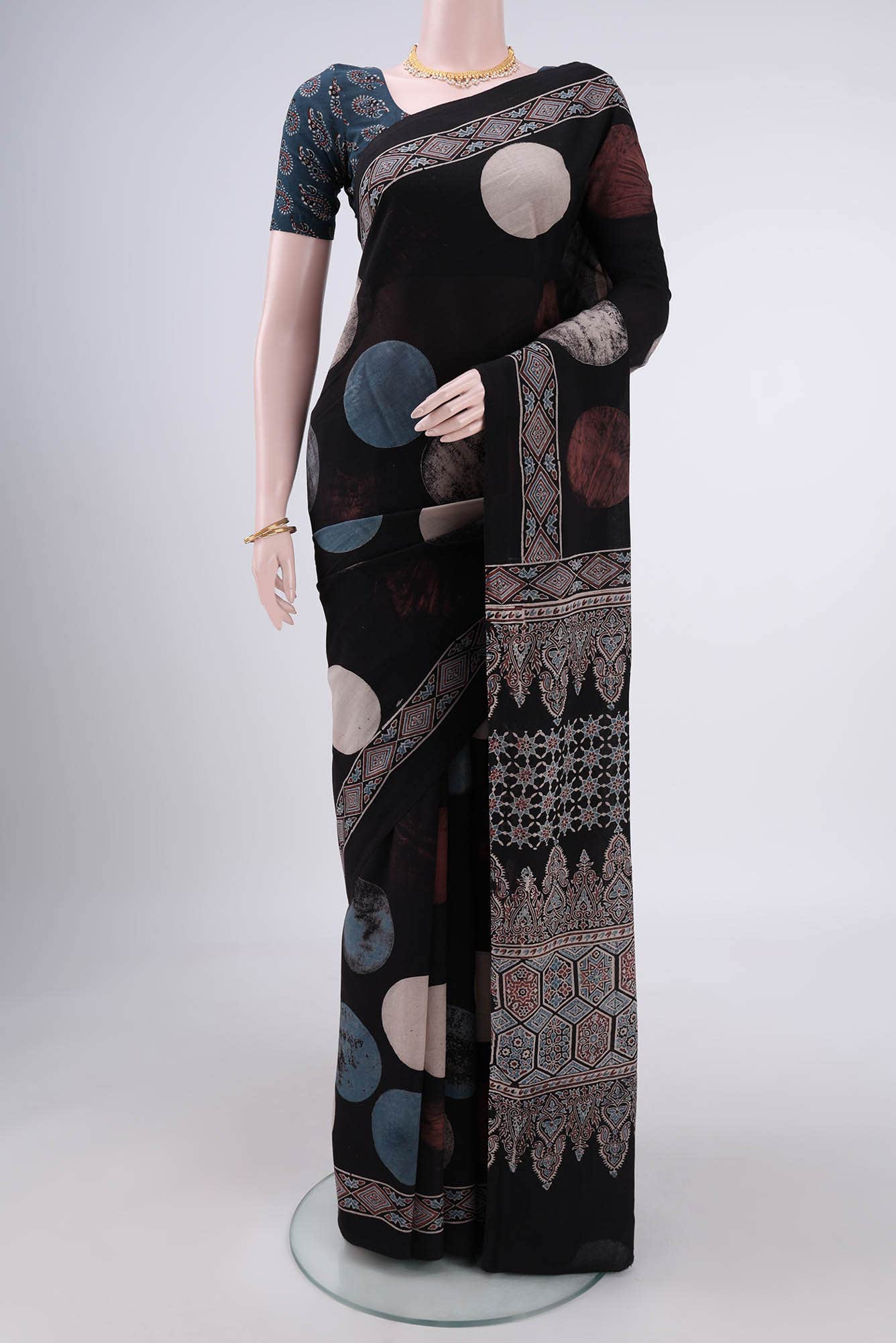 Black Cotton Saree