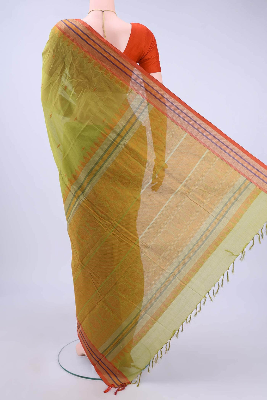 Light Green Kanchi Cotton Saree