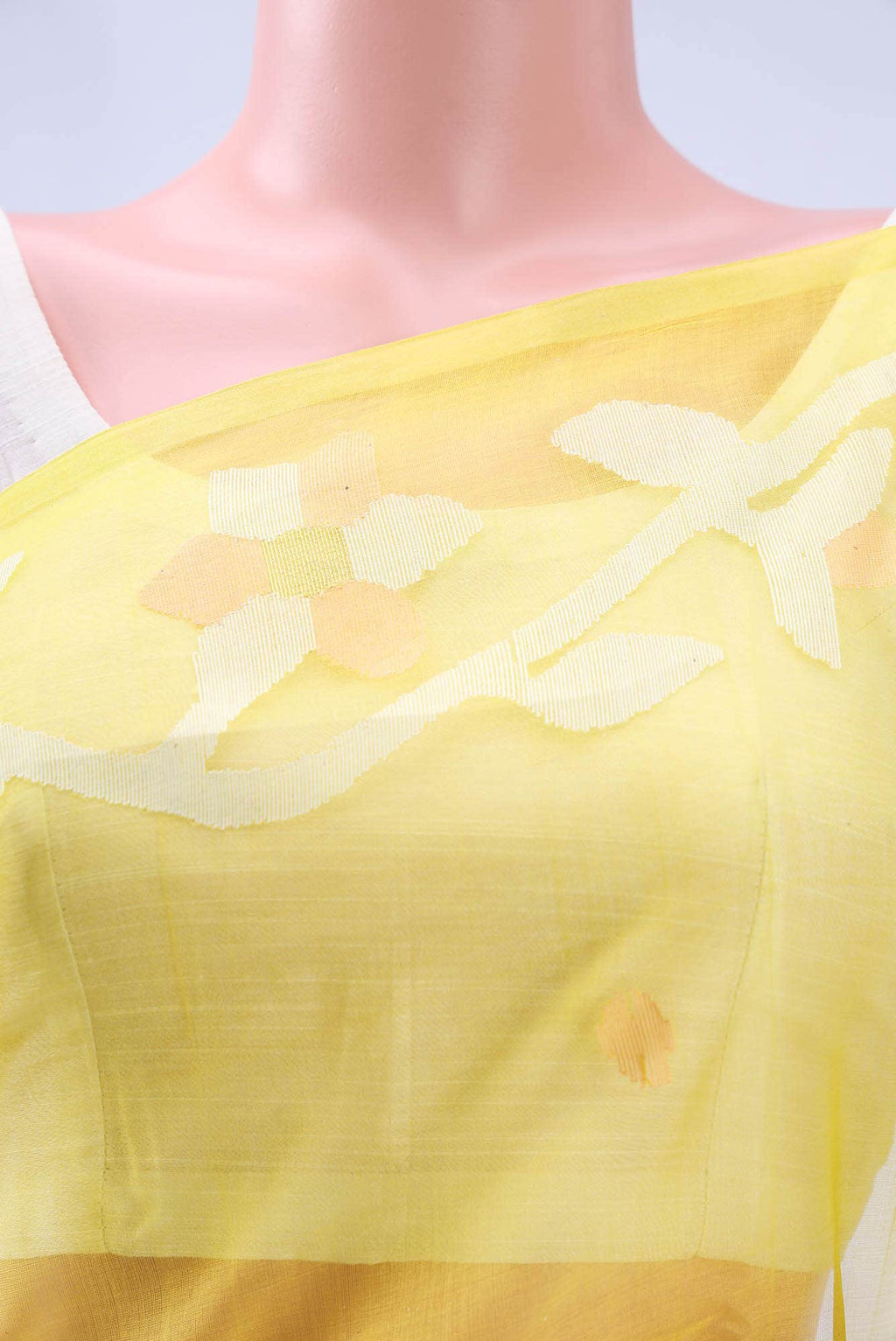 Acid Green Muslin Silk Saree