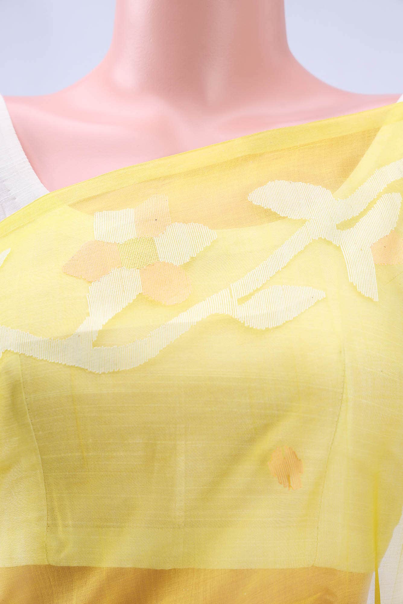Acid Green Muslin Silk Saree