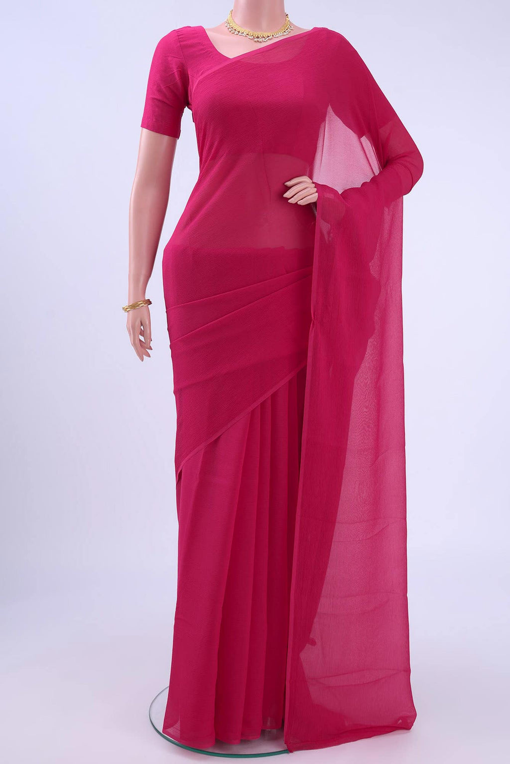 Pink Chanderi Silk Cotton Saree