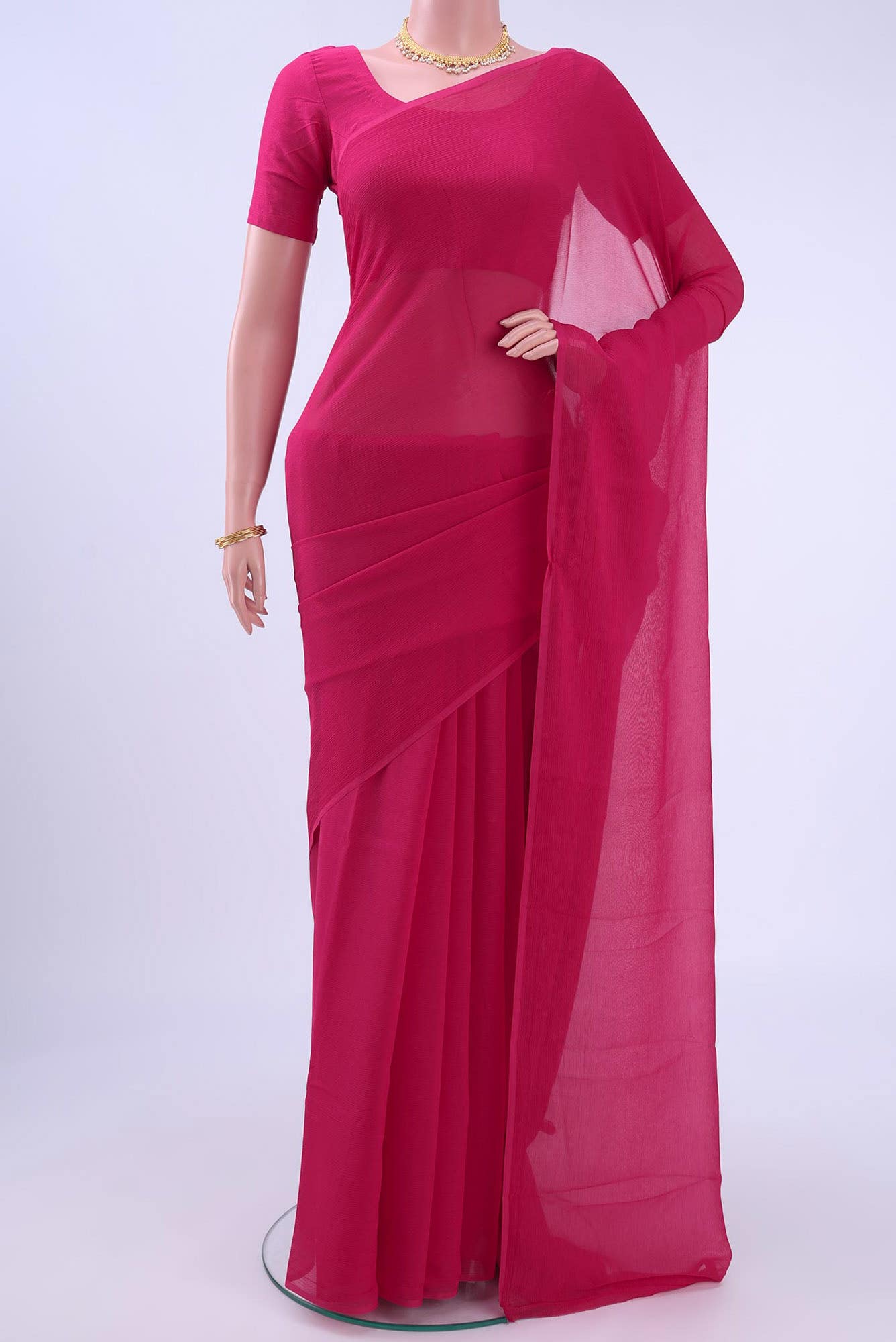Pink Chanderi Silk Cotton Saree