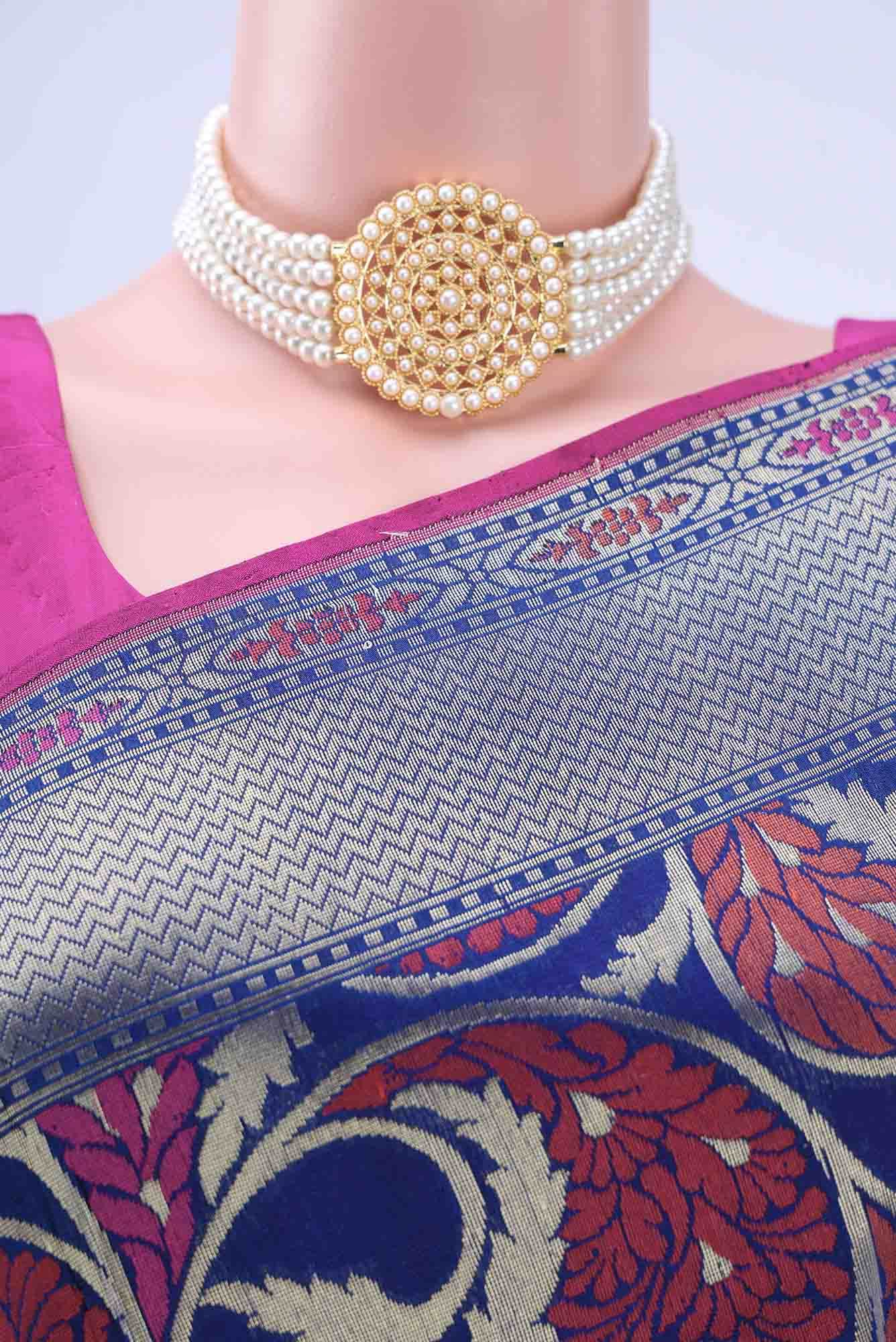 Blue Banarasi Silk Saree
