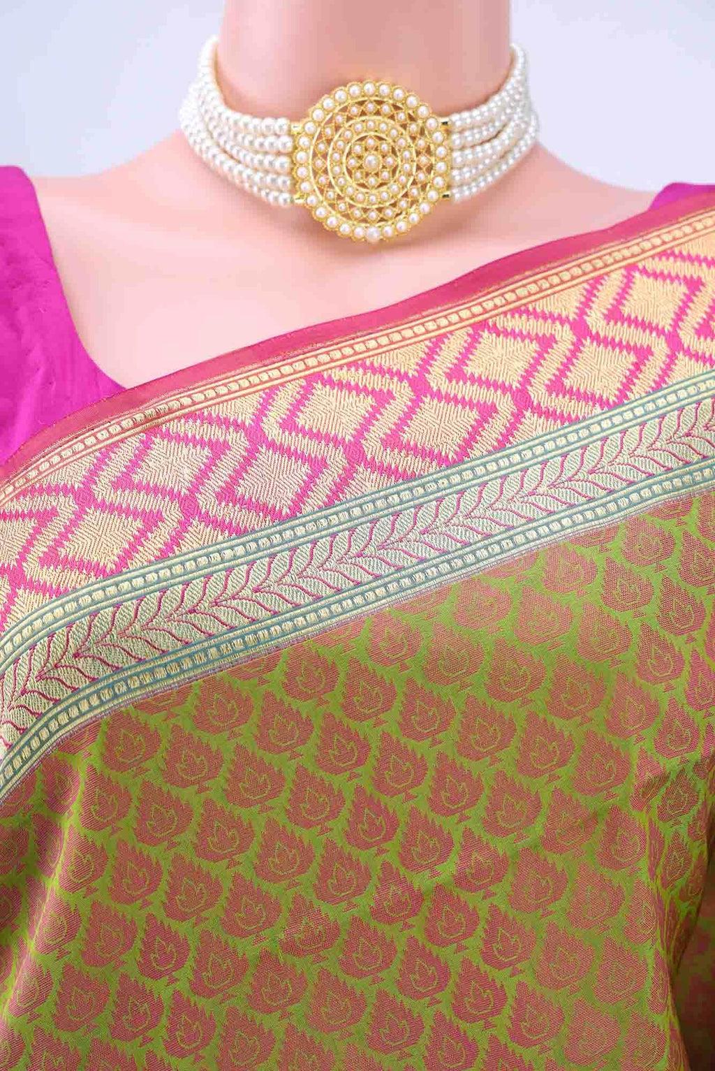 Green Banarasi Silk Saree