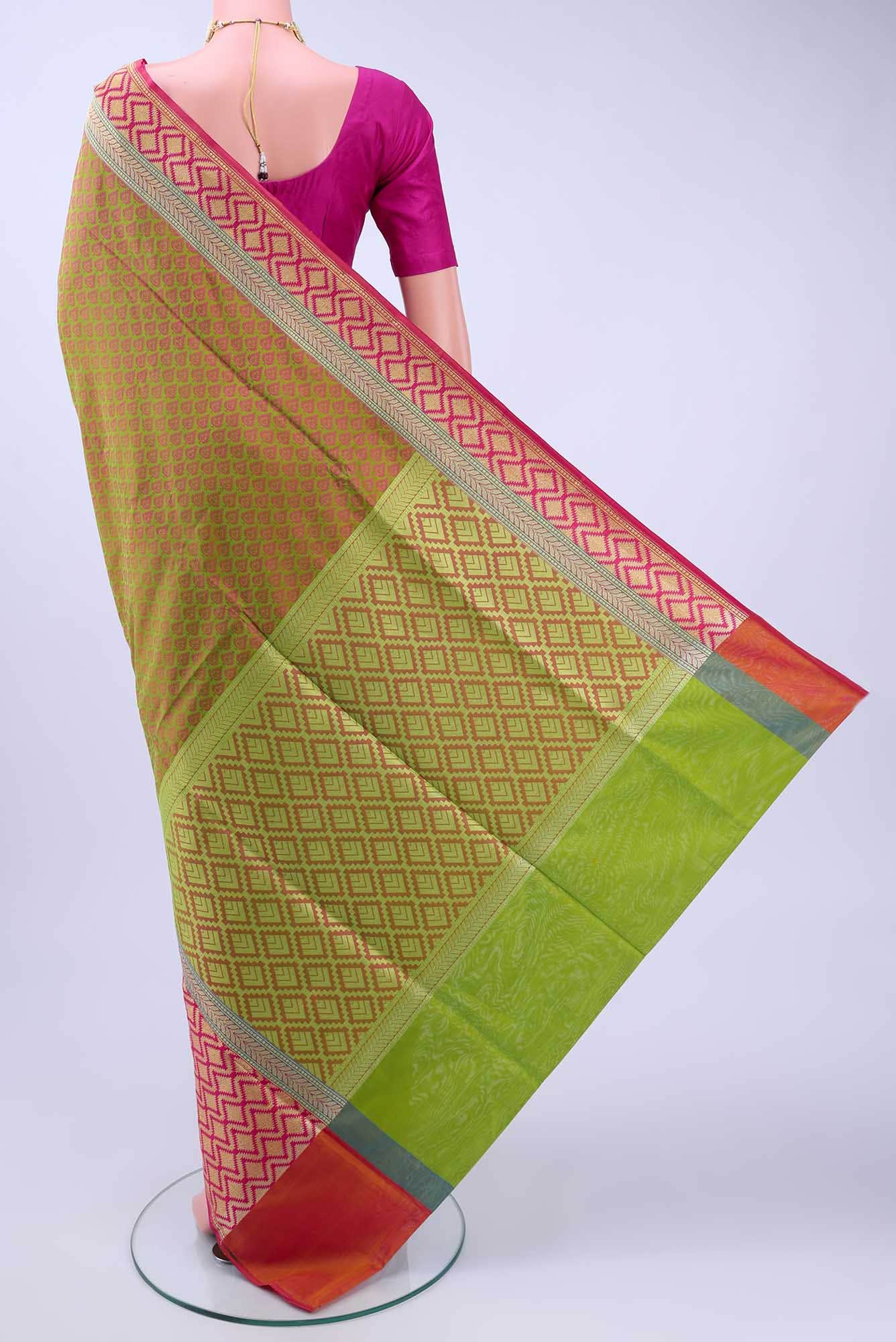 Green Banarasi Silk Saree