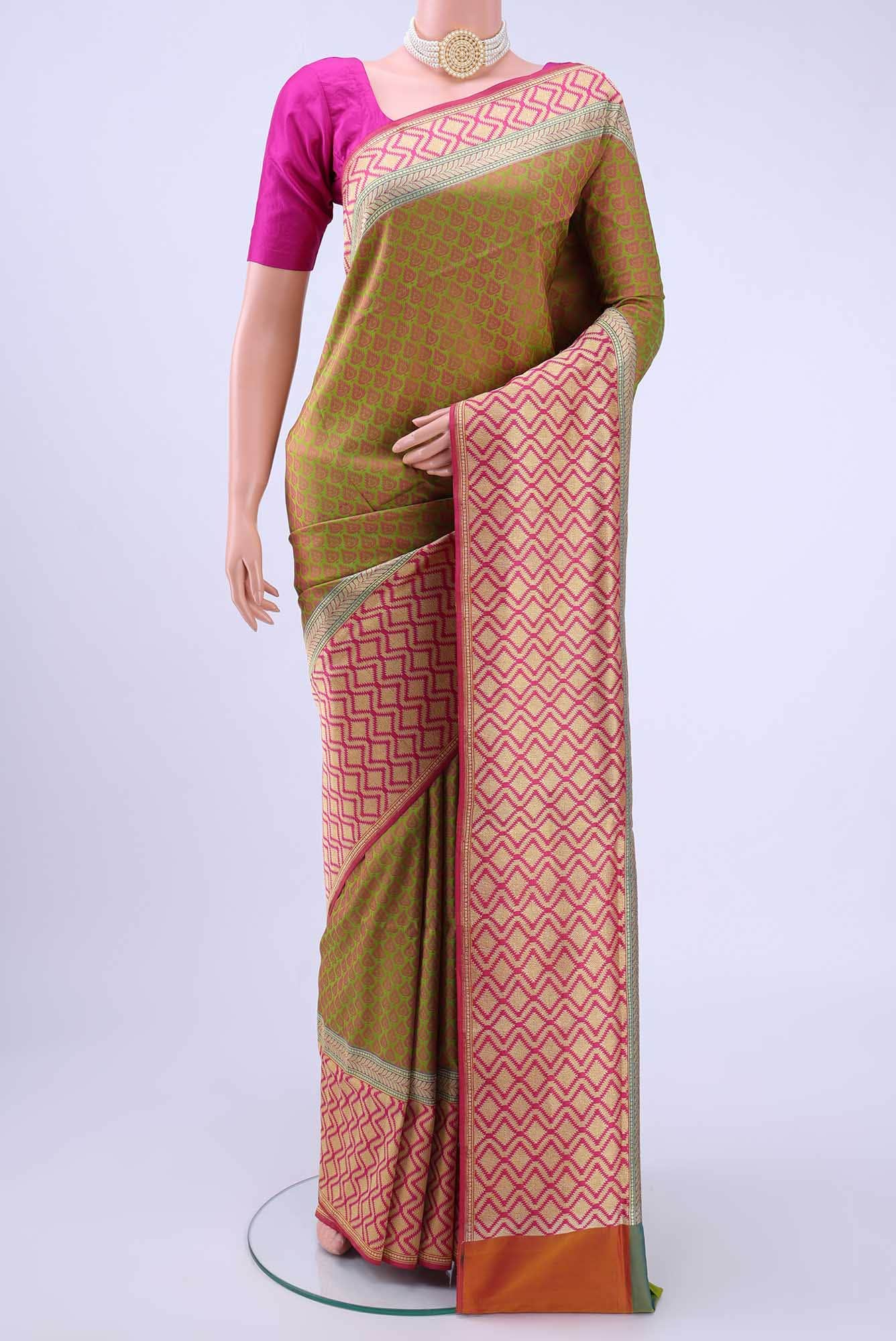 Green Banarasi Silk Saree