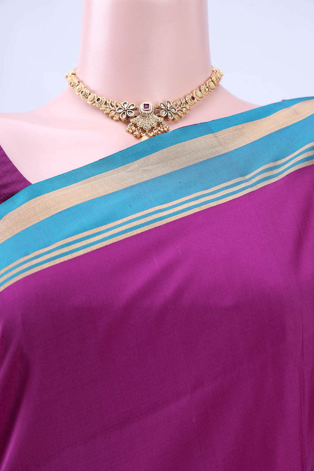 Magenta Banarasi Silk Cotton Saree