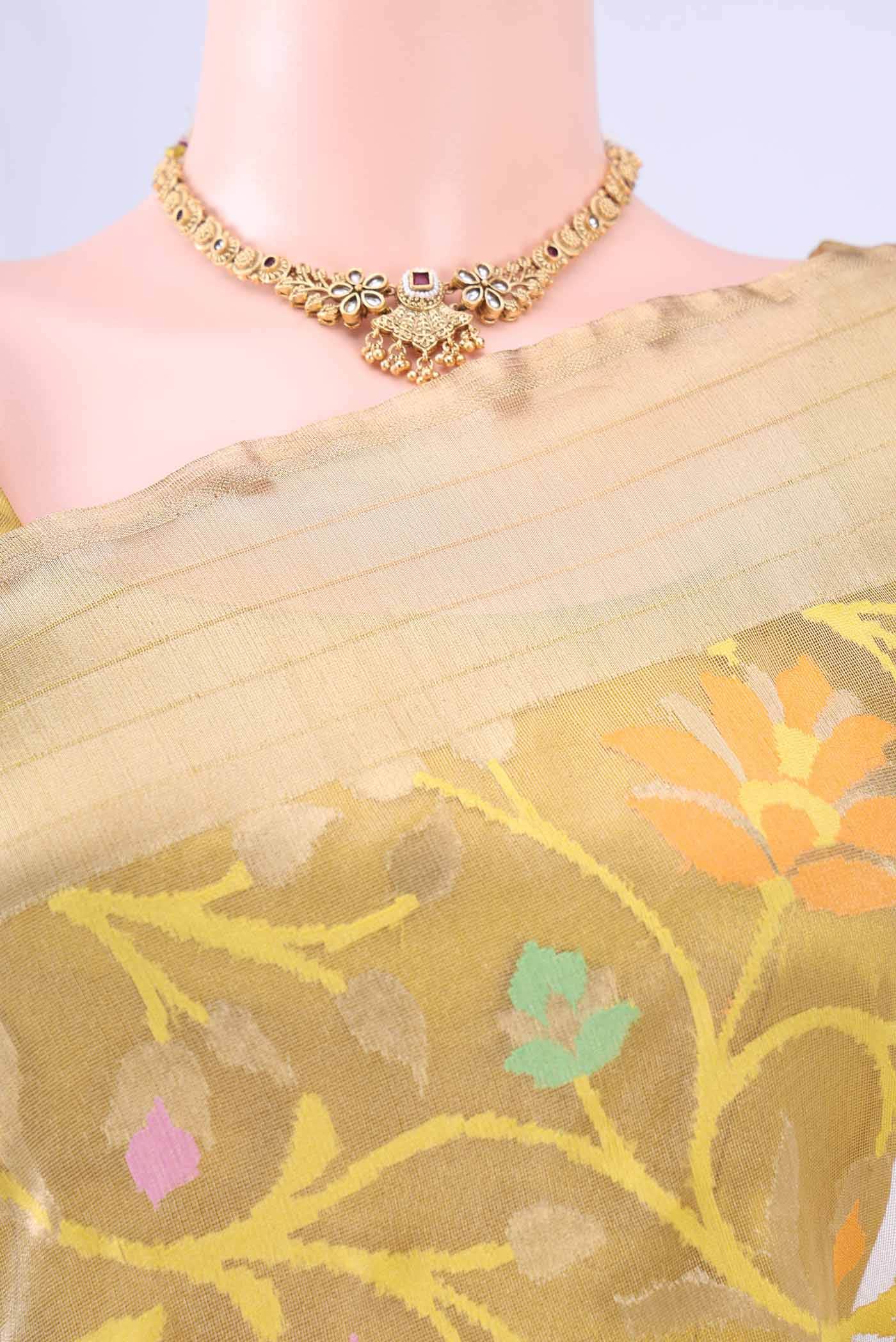 Golden Banarasi Saree