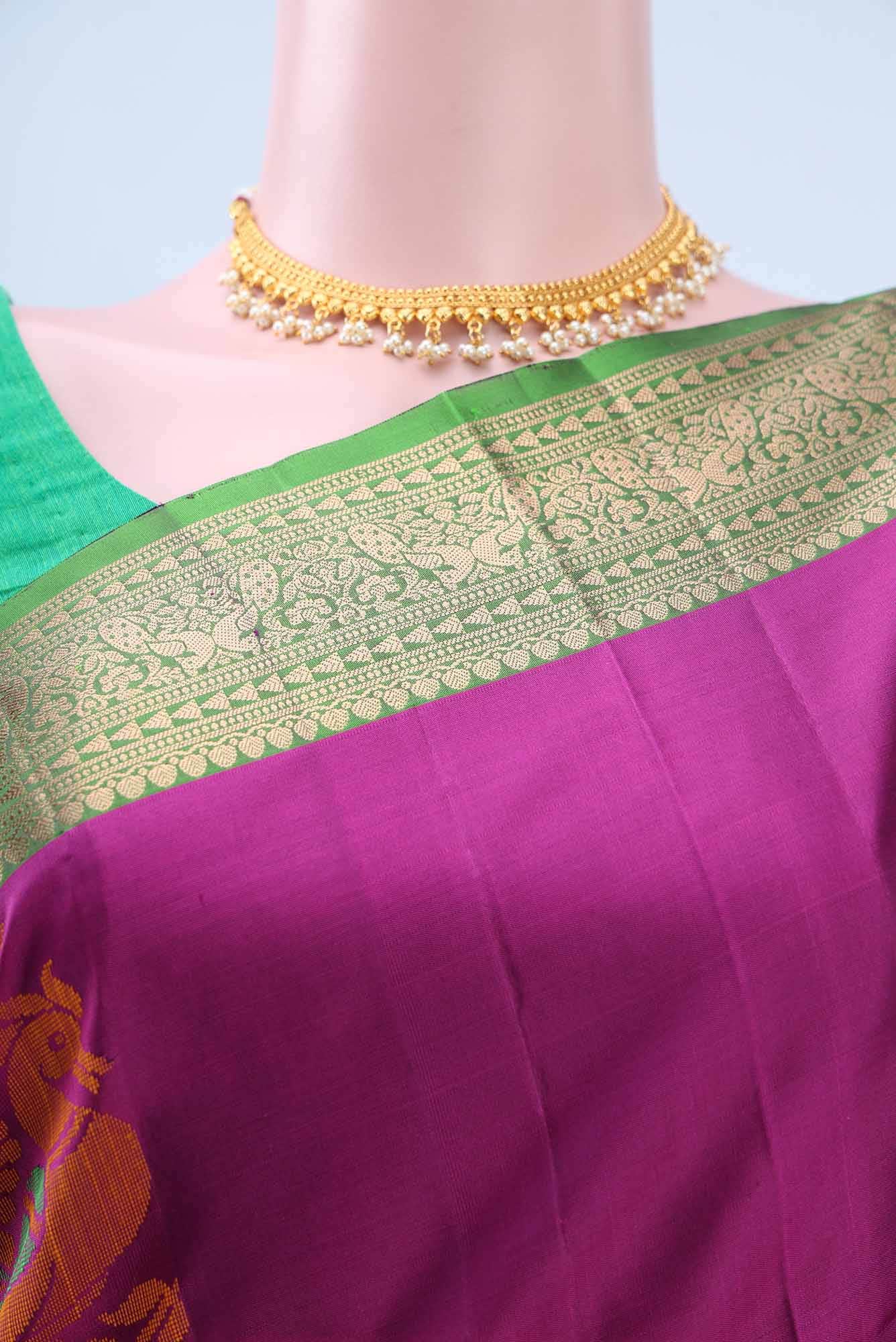 Magenta Soft Silk Saree