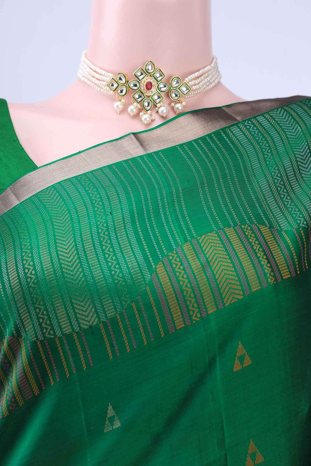 Bottle Green Soft Silk Saree