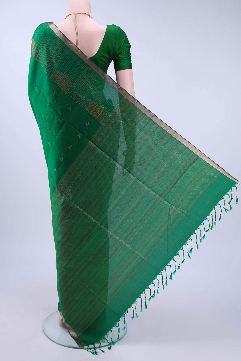 Bottle Green Soft Silk Saree