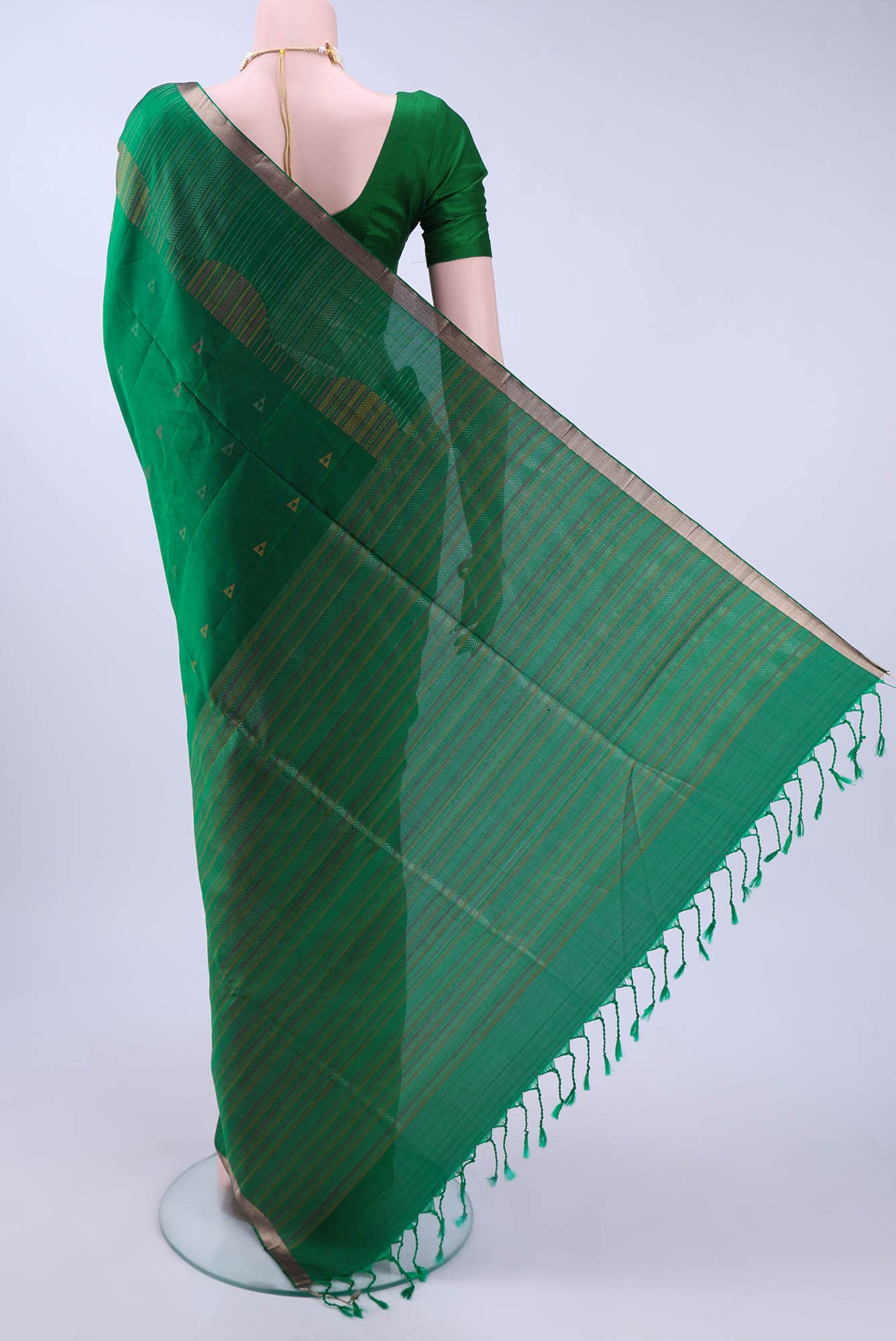 Bottle Green Soft Silk Saree