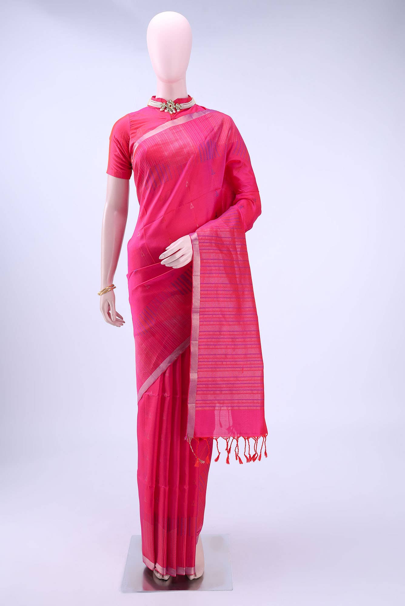 Imperial Pink Soft Silk Saree