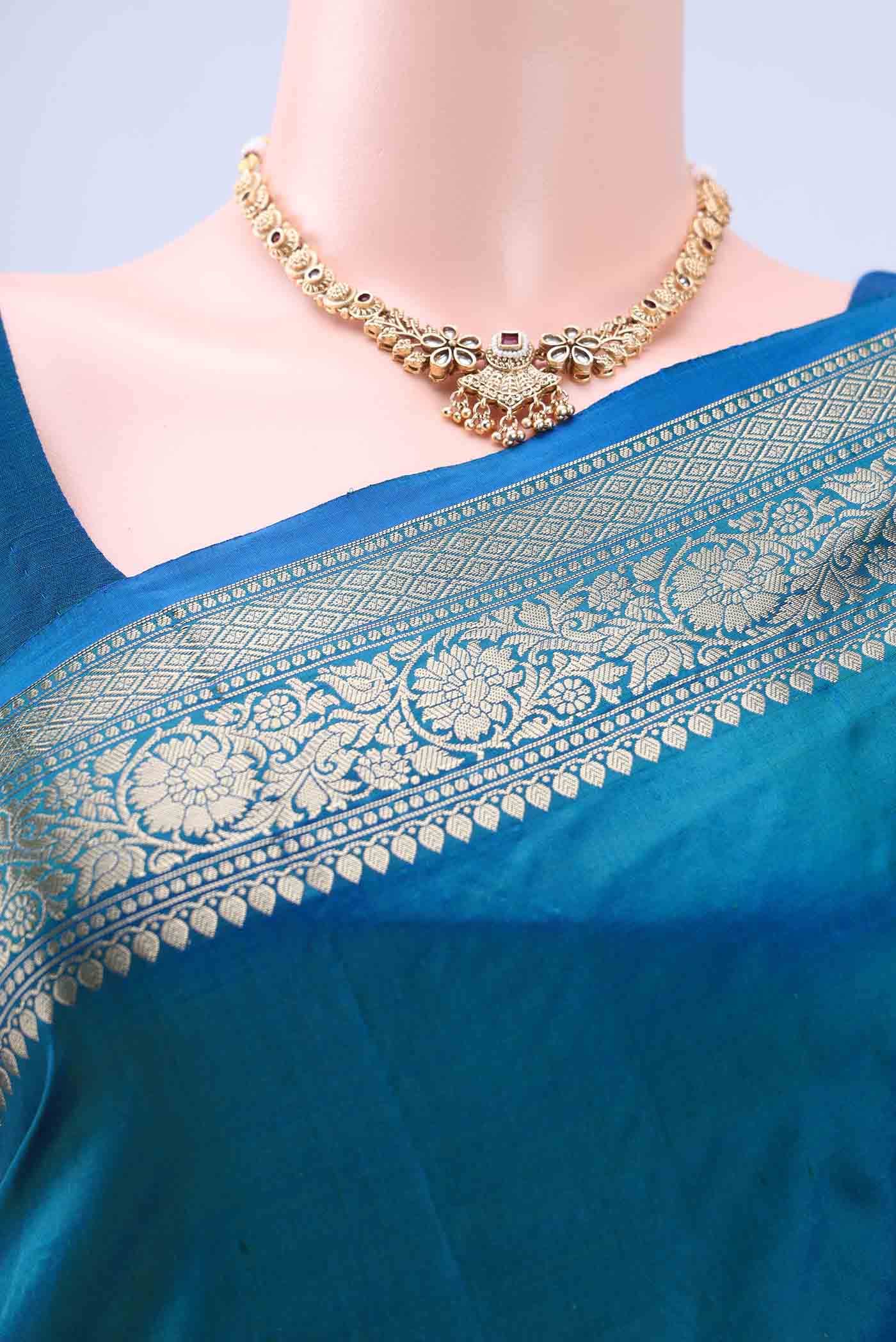 no Dual Tone Banarasi Katan Silk Saree