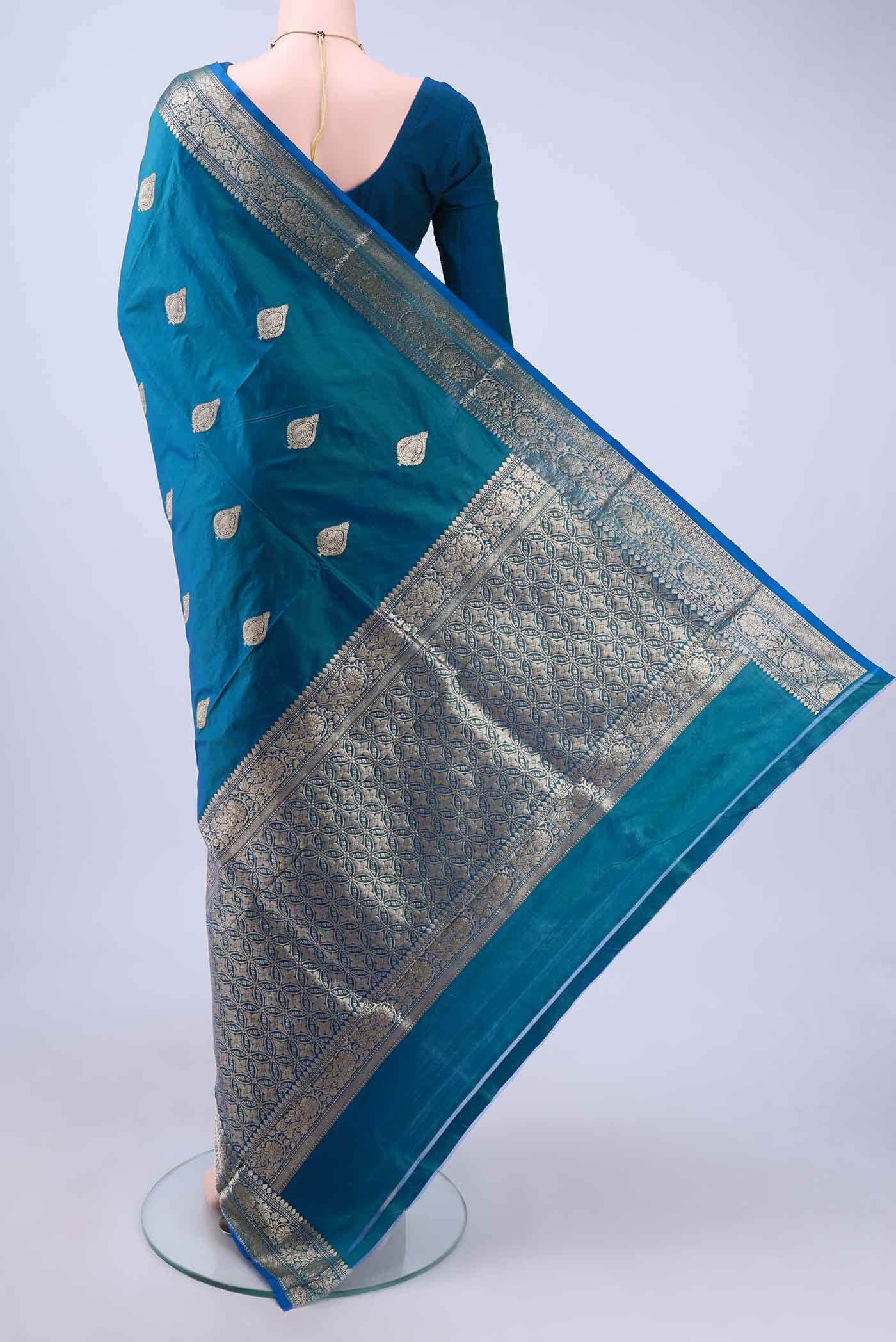 no Dual Tone Banarasi Katan Silk Saree